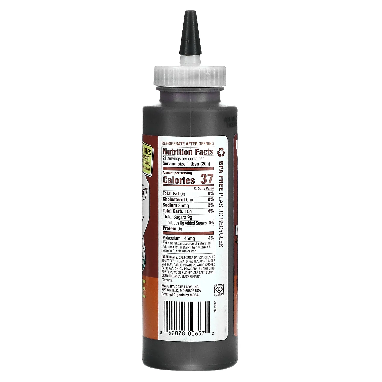 Date Lady, Соус для барбекю, 412 г (14,5 унций)