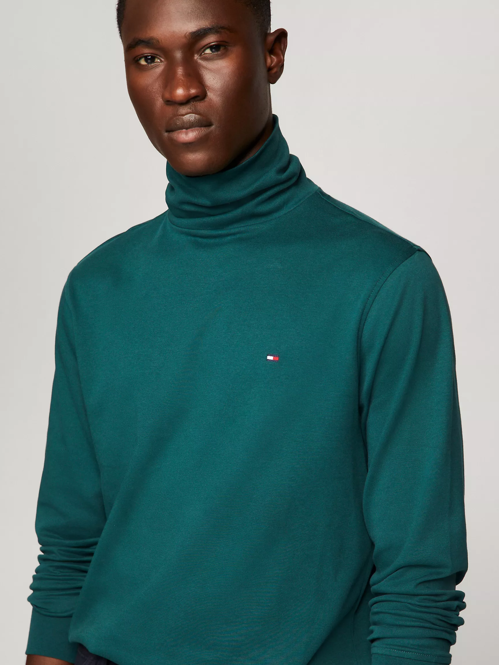 Мужская водолазка Tommy Hilfiger, Водолазка с длинным рукавом из интерлока