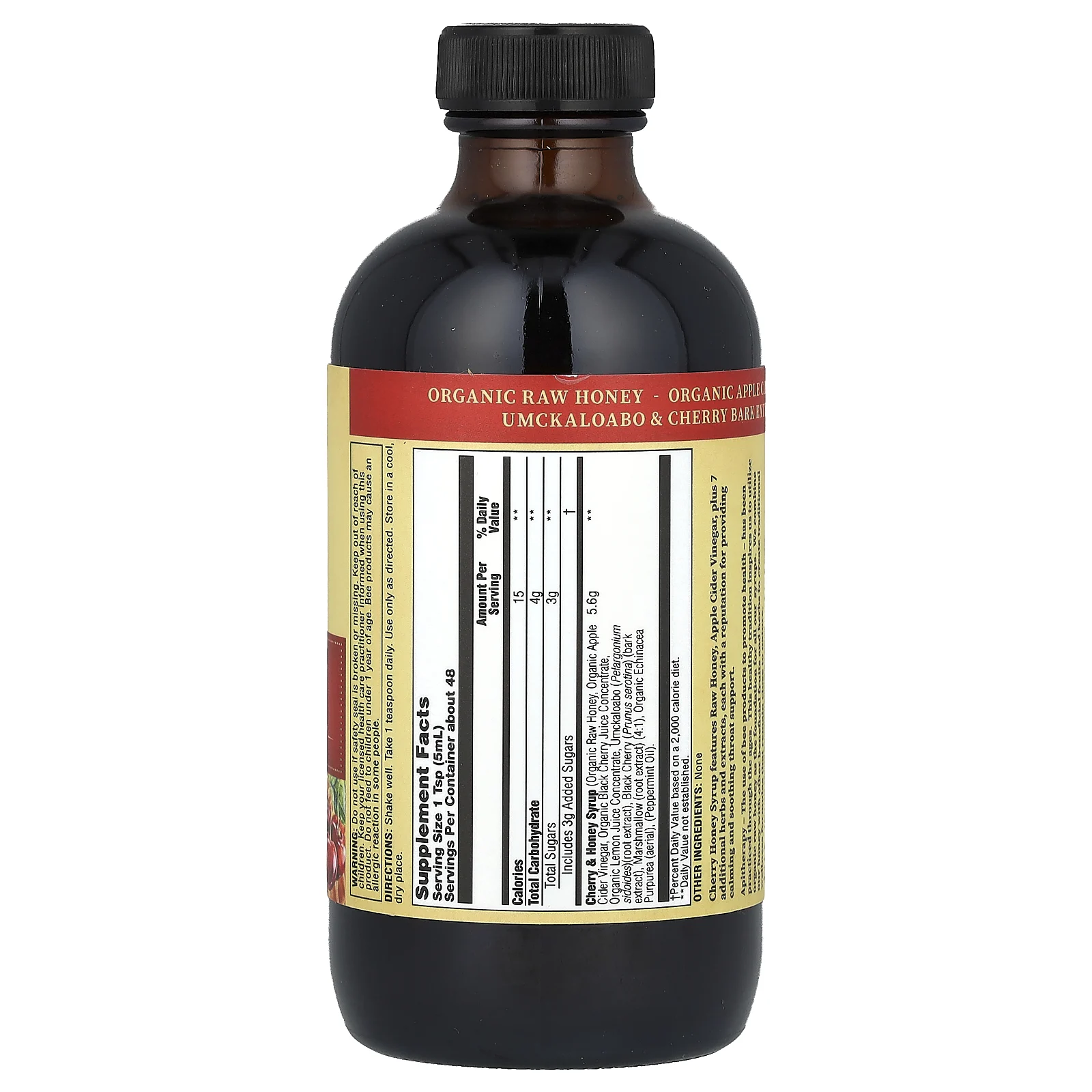 Honey Gardens, успокаивающий сироп для горла, вишня и мед, 236 мл (8 жидк. унций)