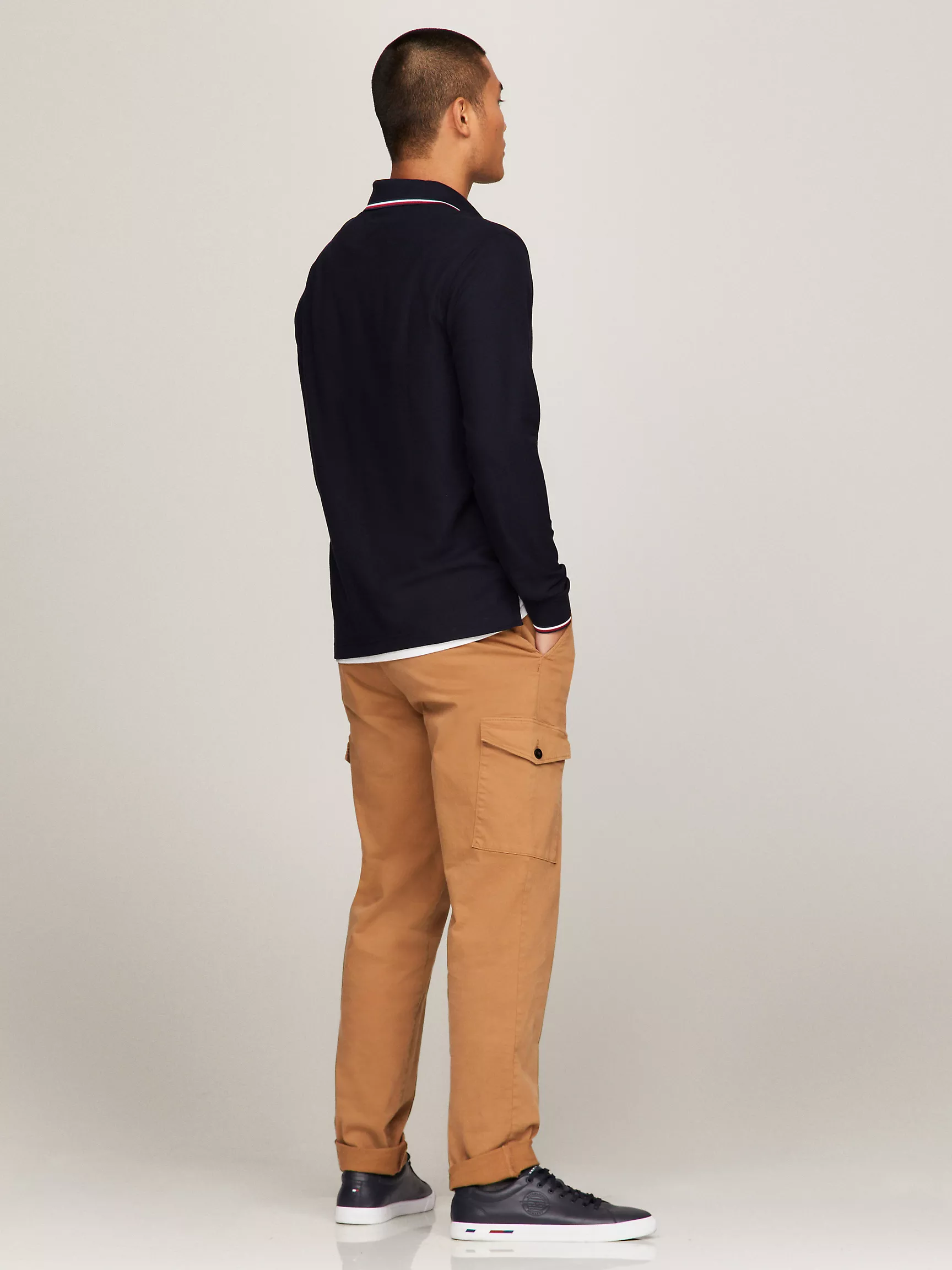 Мужское поло Tommy Hilfiger, Влагоотводящее поло Tommy с длинными рукавами