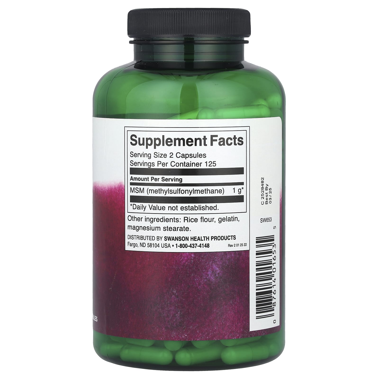 Swanson, МСМ, для здоровья суставов, 250 мг, 250 капсул