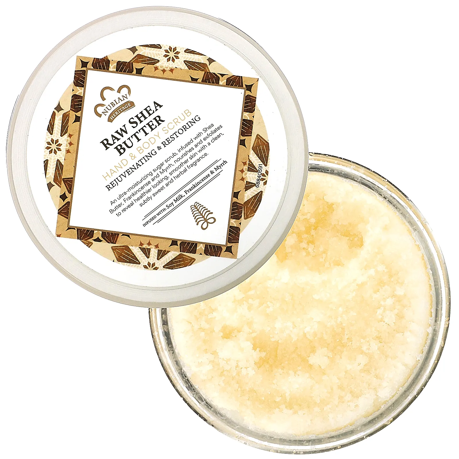 Nubian Heritage, Сырое масло ши, скраб для тела и рук, 340 г