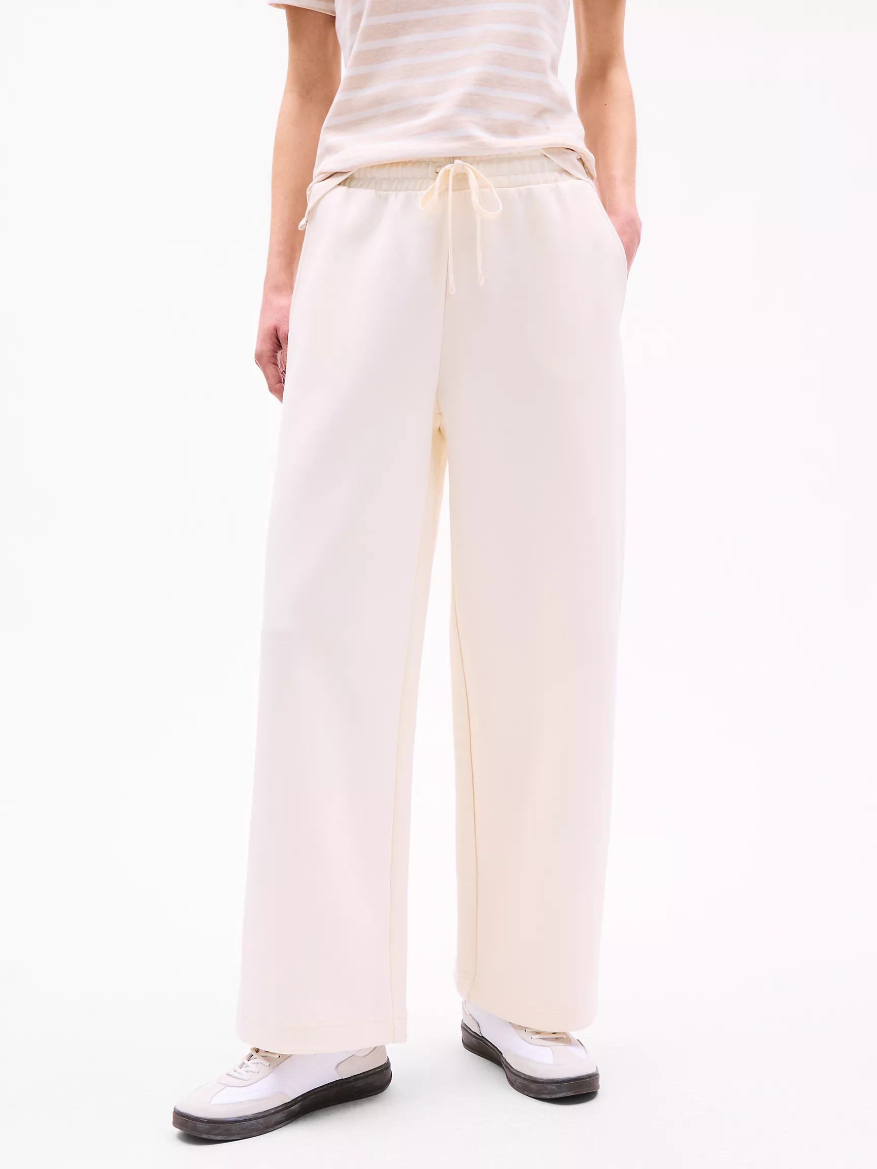 Женские брюки Tommy Hilfiger, Спортивные брюки с широкими штанинами из трикотажа Scuba