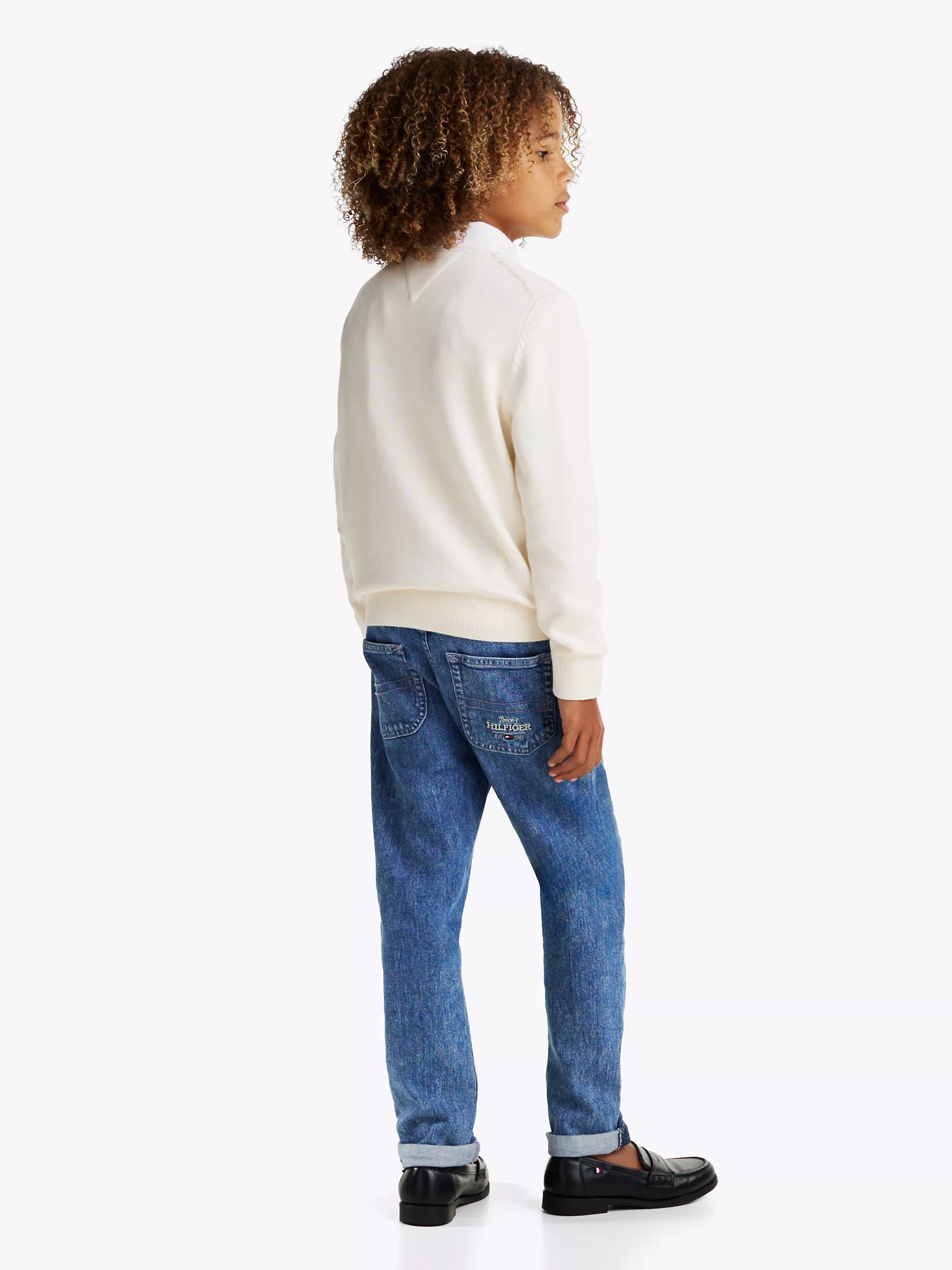 Свитер для мальчика Tommy Hilfiger, Детский свитер в полоску с монограммным узором