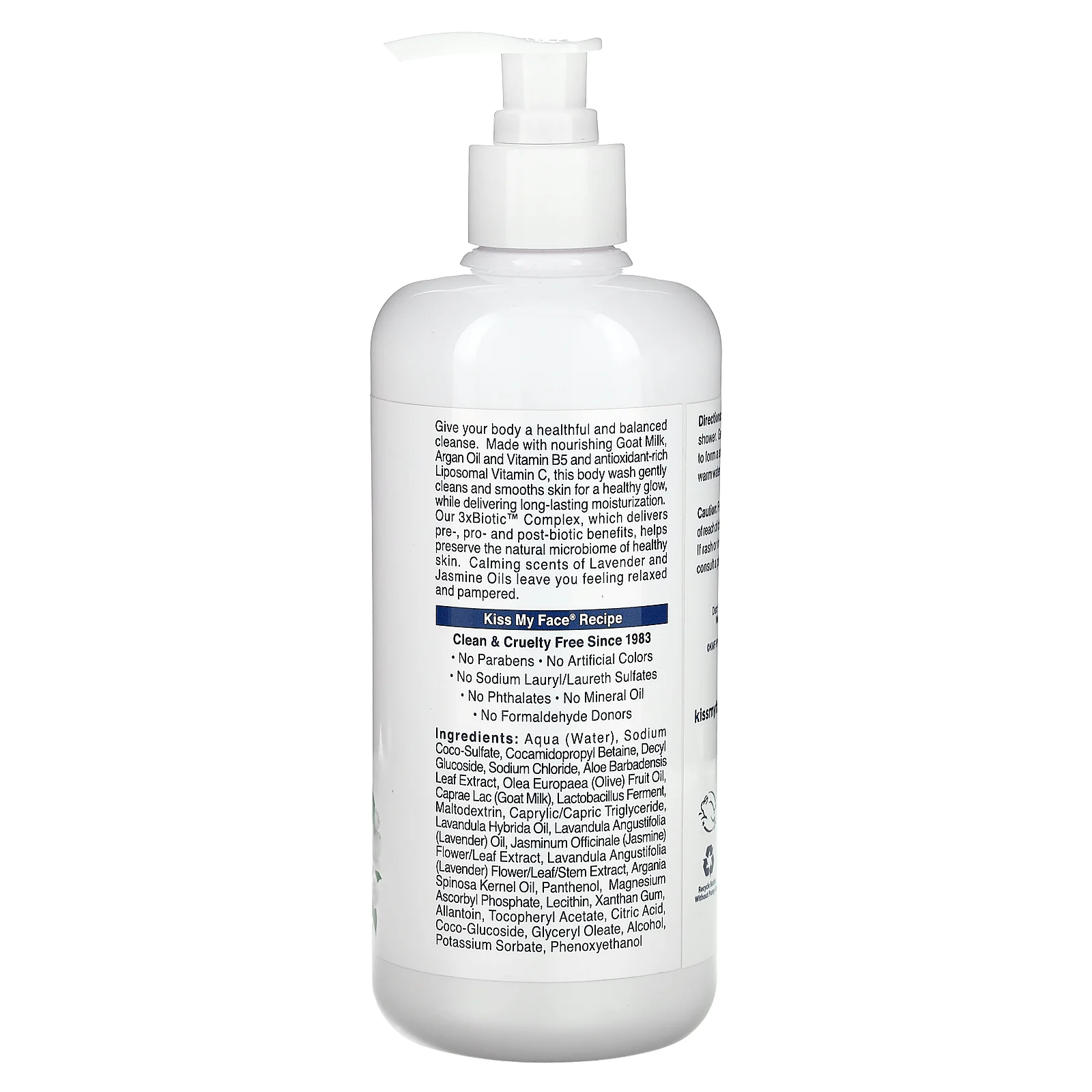 Kiss My Face, гель для душа с козьим молоком, лаванда и жасмин, 473 мл (16 жидк. унций)