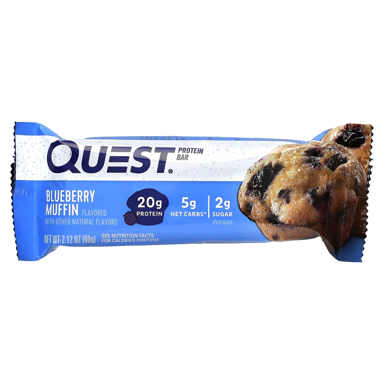 Quest Nutrition, протеиновый батончик, вкус кекса с голубикой, 12 батончиков по 60 г (2,12 унции)