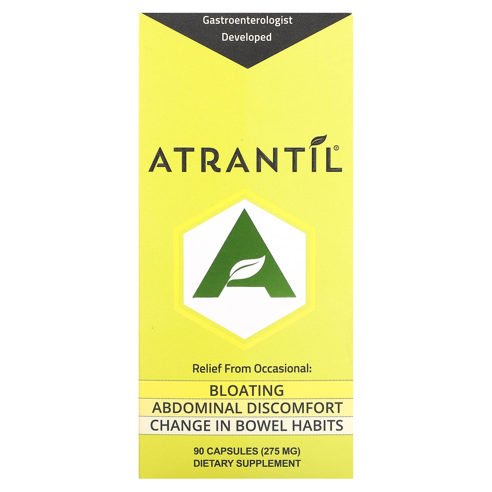 Atrantil, вздутие живота и дискомфорт в животе, 90 капсул