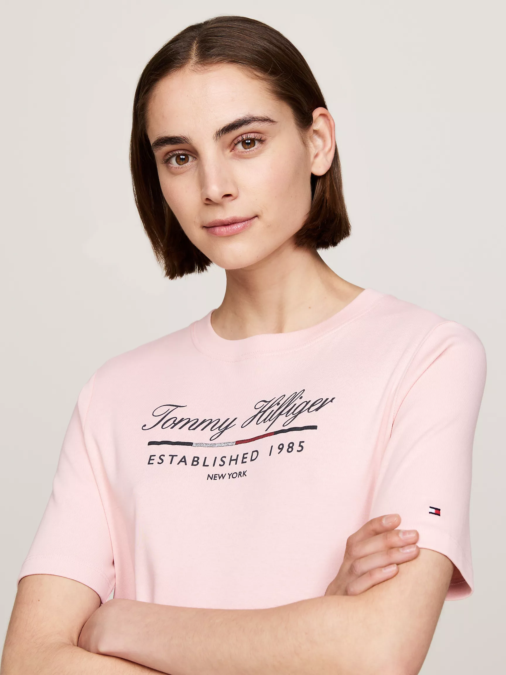 Женское платье Tommy Hilfiger, Платье-футболка с логотипом в виде надписи