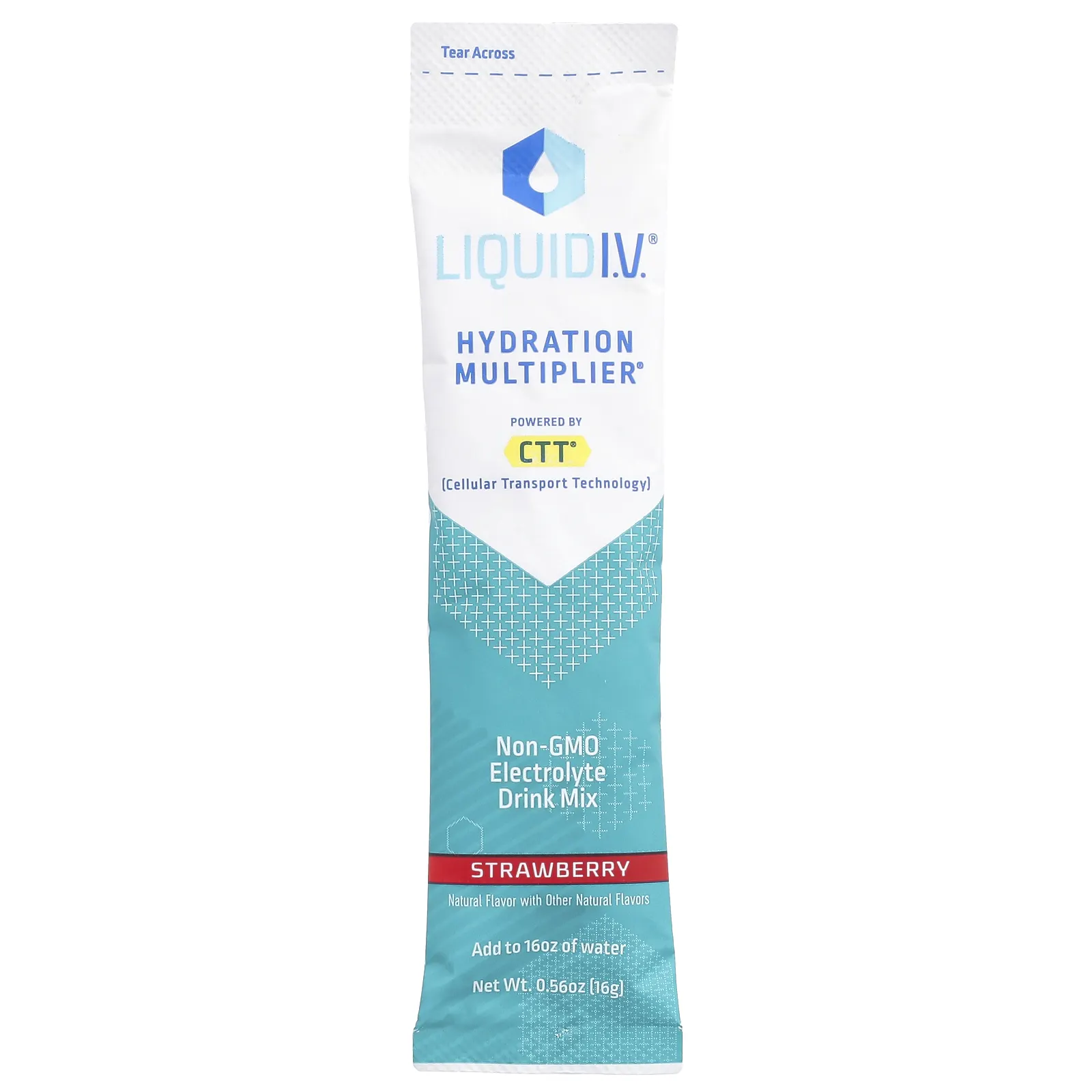 Liquid I.V., Hydration Multiplier, смесь для приготовления напитка с электролитом, клубника, 10 отдельных пакетиков по 16 г (0,56 унции)