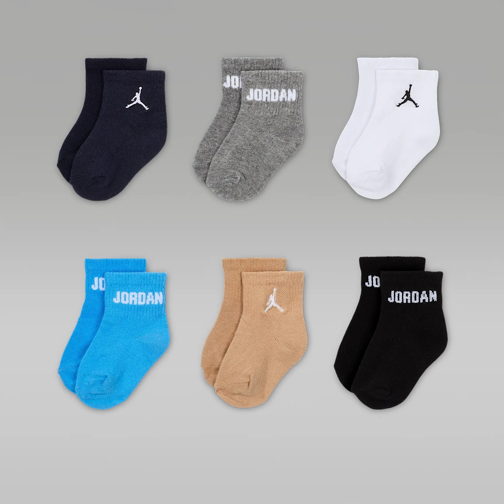Jordan Everyday Essentials Baby /Toddler Ankle Socks (6 Pairs)