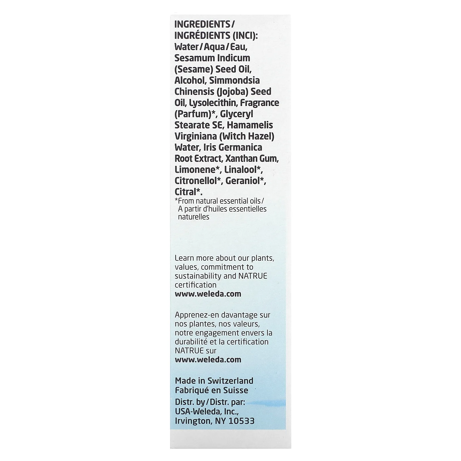 Weleda, Мягкое очищающее молочко, экстракты гамамелиса, 100 мл (3,4 жидк. Унции)