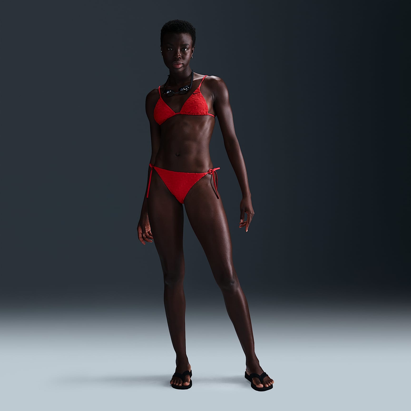 Nike Swim Swoosh Link Women's Terry Tie-String Bikini Bottom