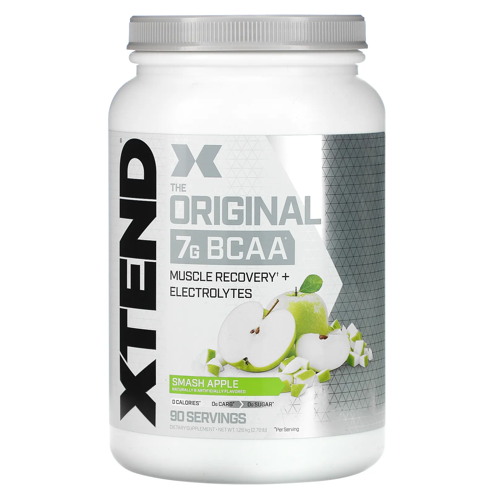 Xtend, The Original, 7 г аминокислот с разветвленной цепью (BCAA), со вкусом яблока, 1,26 кг (2,78 фунта)