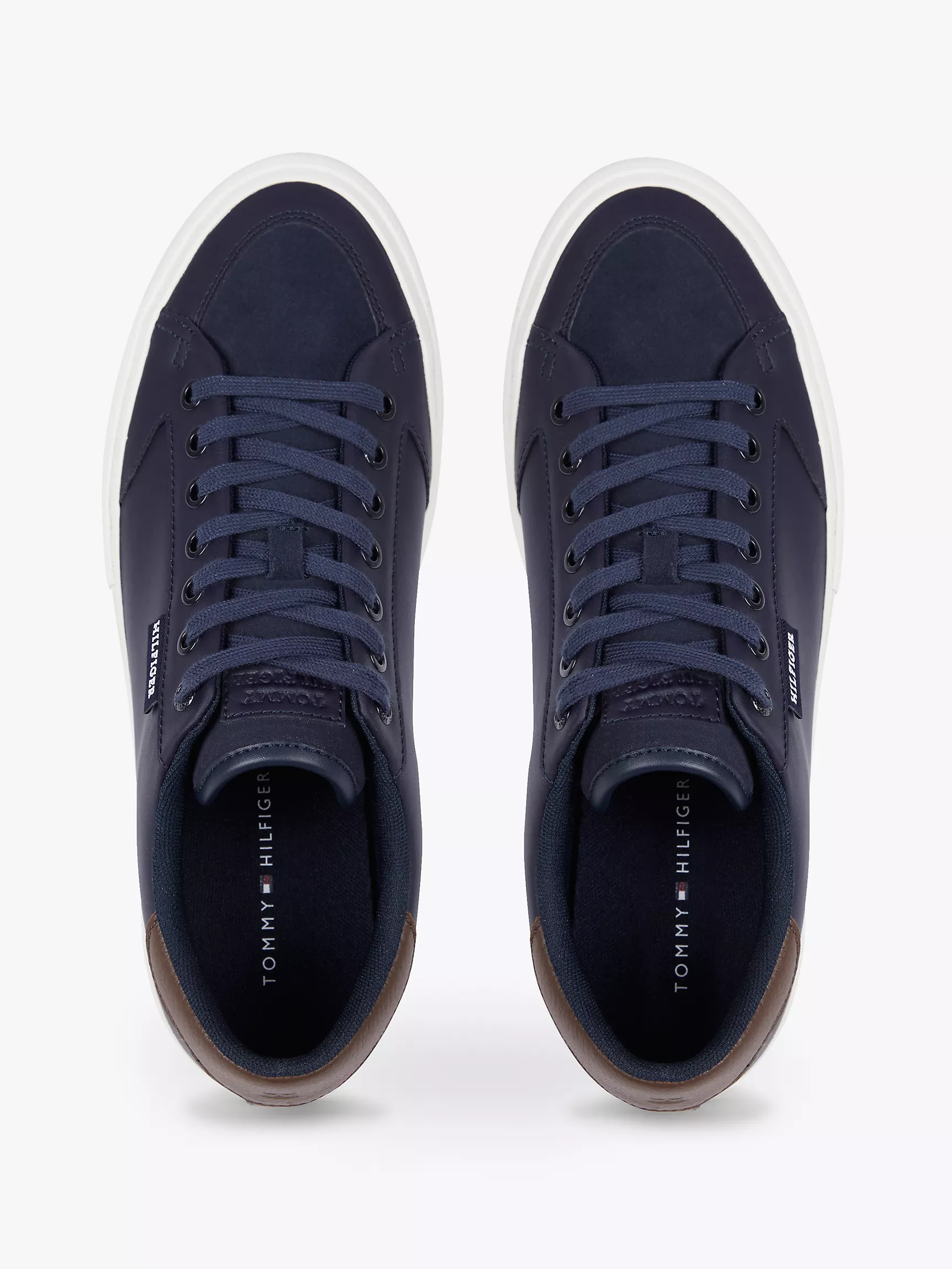 Мужские кроссовки Tommy Hilfiger, Кожаные низкие кеды с монограммным узором