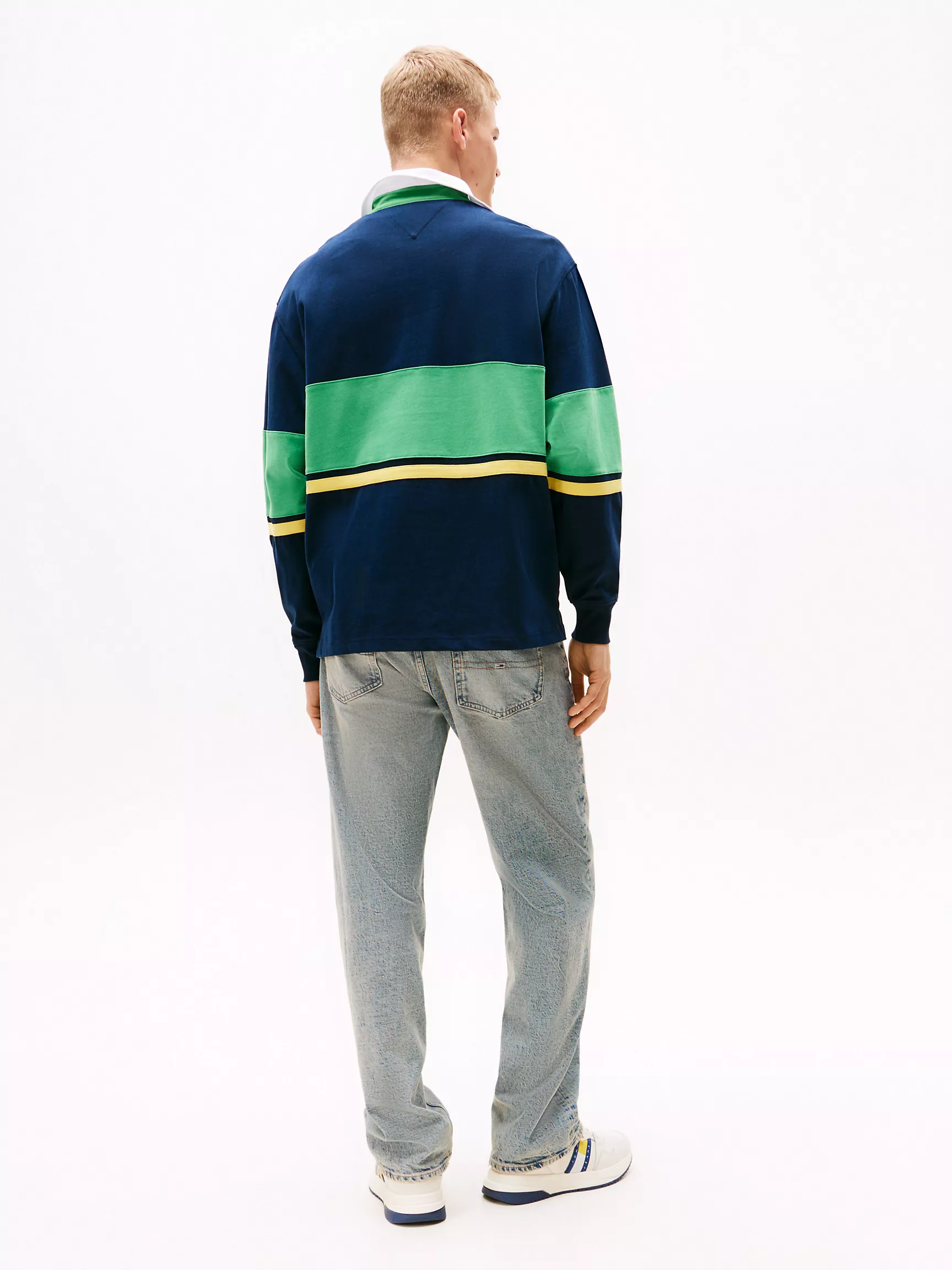 Мужское поло Tommy Hilfiger, Свободное регбийное поло в стиле colorblock