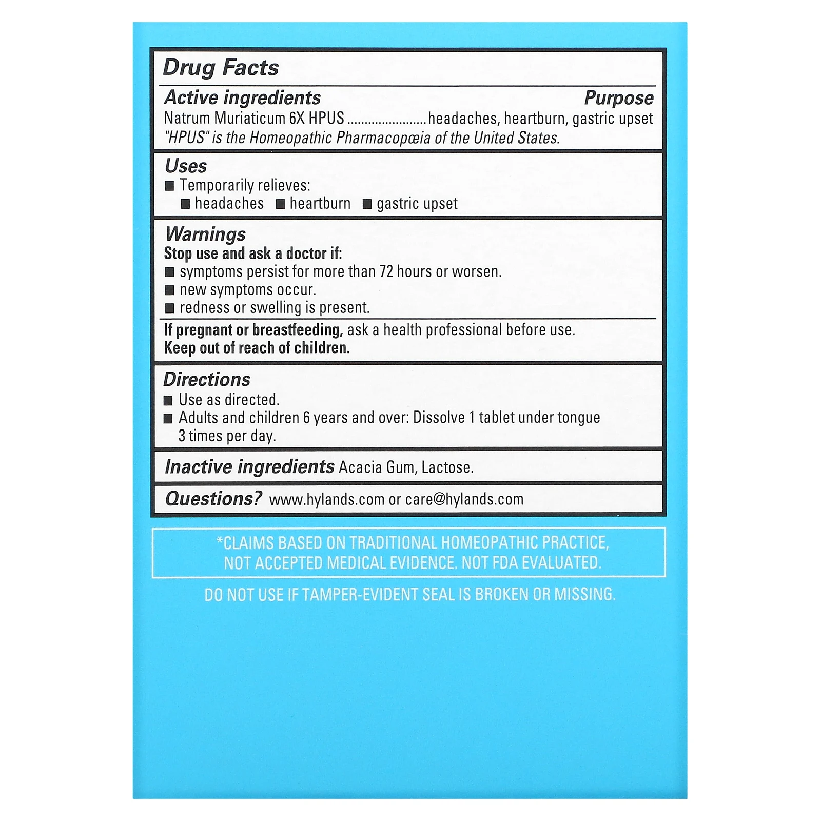 Hyland's Naturals, Cell Salt № 9, 100 быстрорастворимых отдельных таблеток