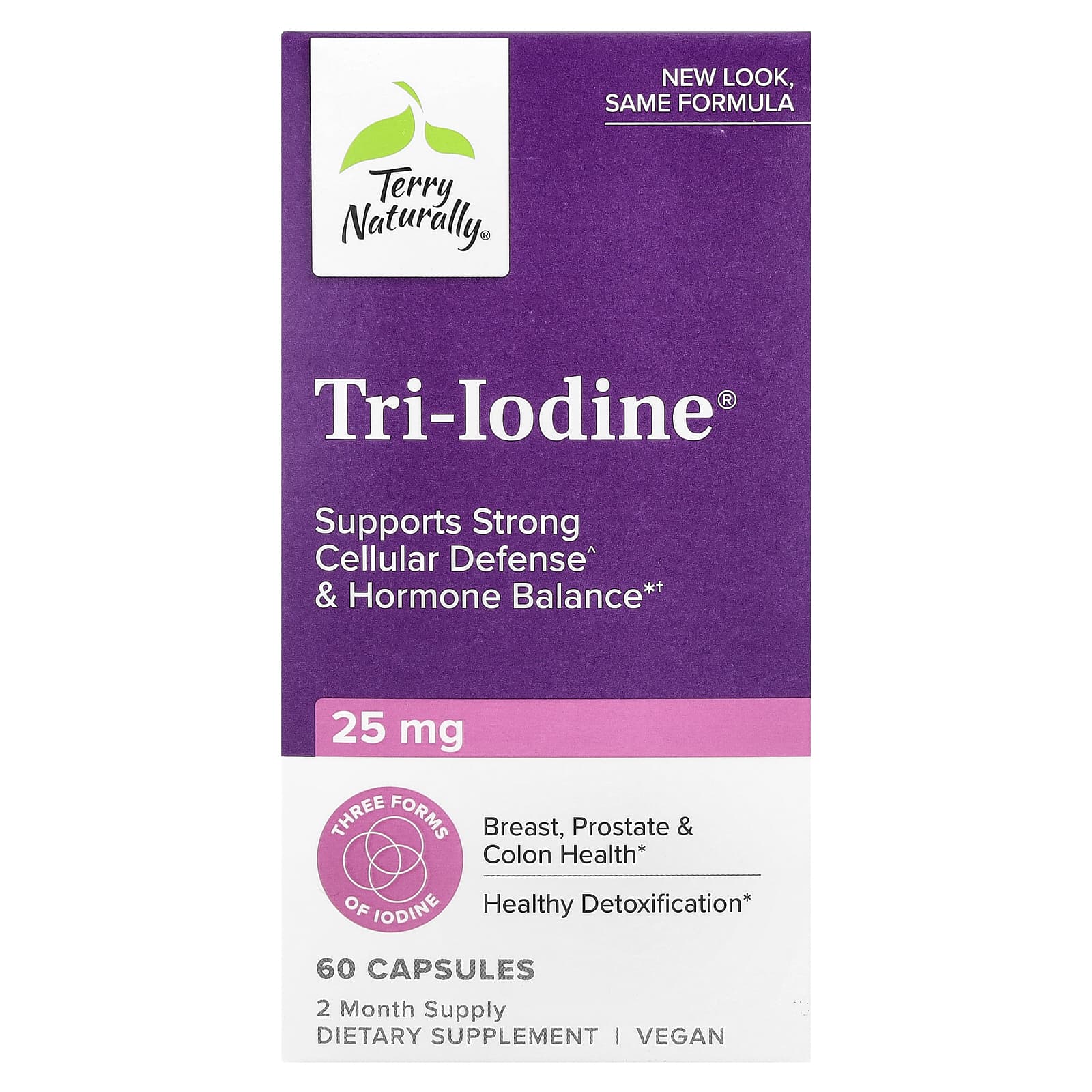 Terry Naturally, Tri-Iodine, 25 мг, 60 капсул