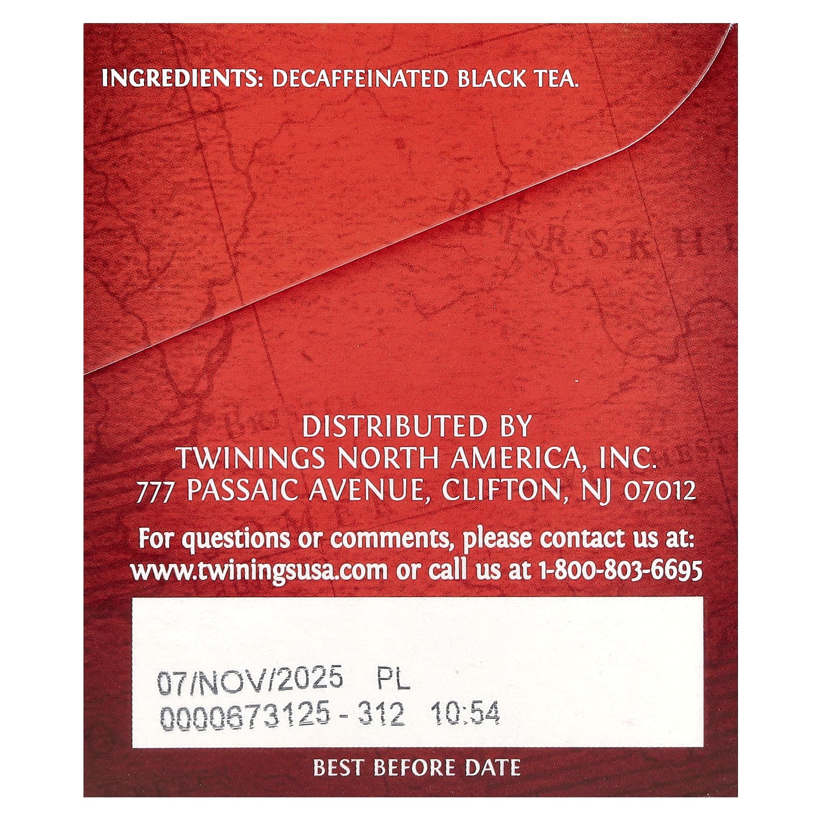 Twinings, 100% чистый черный чай, английский завтрак, без кофеина, 25 чайных пакетиков, 50 г (1,76 унции)