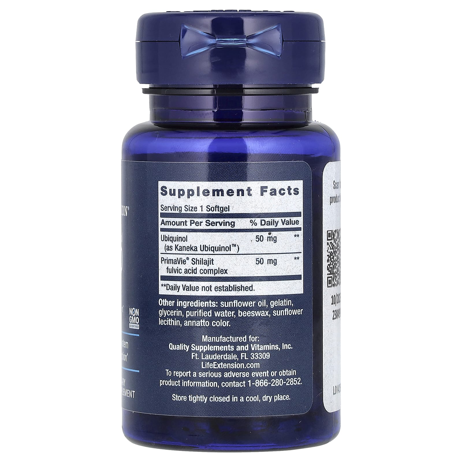Life Extension, Super Ubiquinol CoQ10 с улучшенной поддержкой митохондрий, 50 мг, 100 гелевых капсул