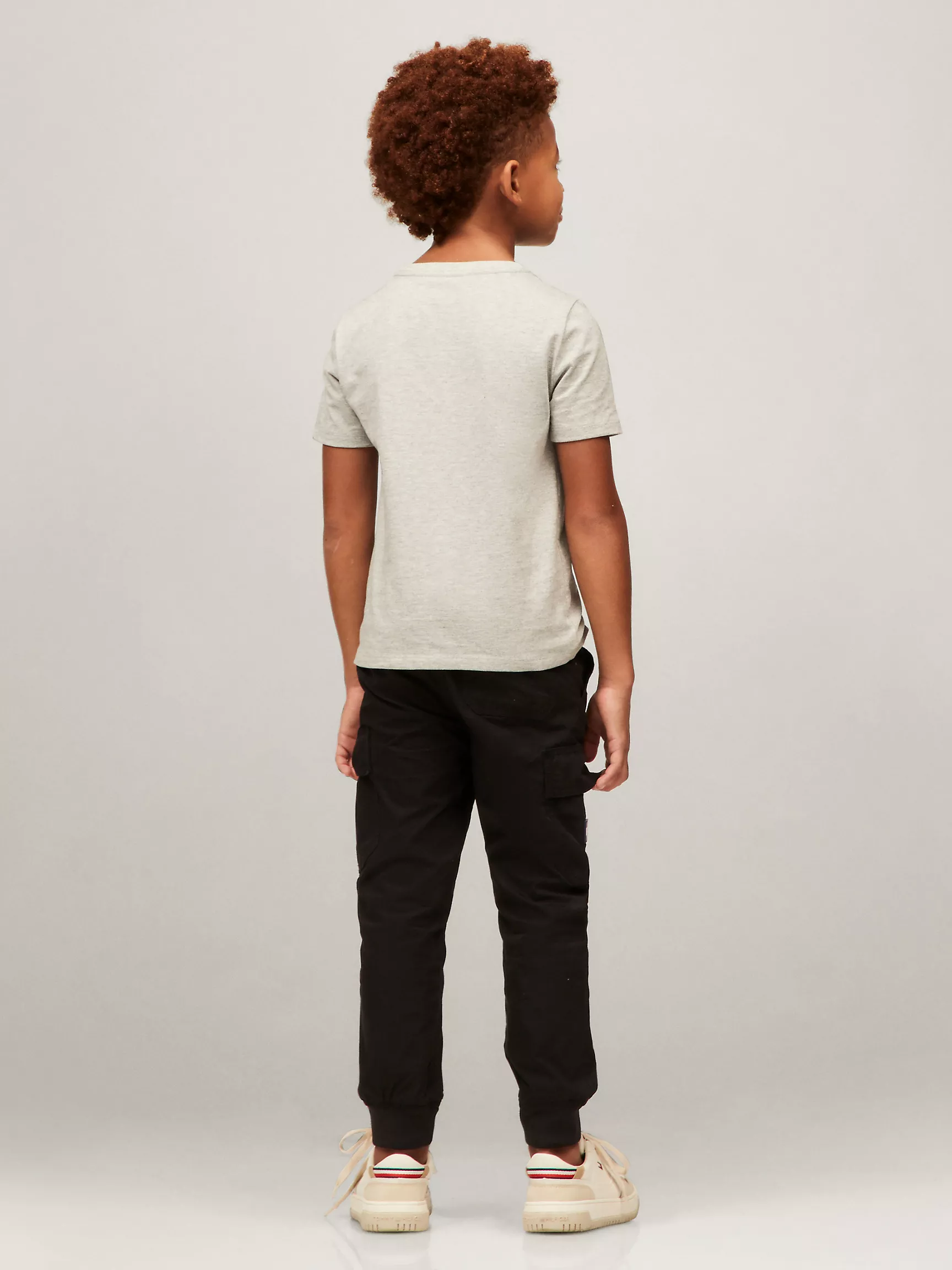 Футболка Tommy Hilfiger для мальчиков, Детская футболка с тональными флаговыми полосками