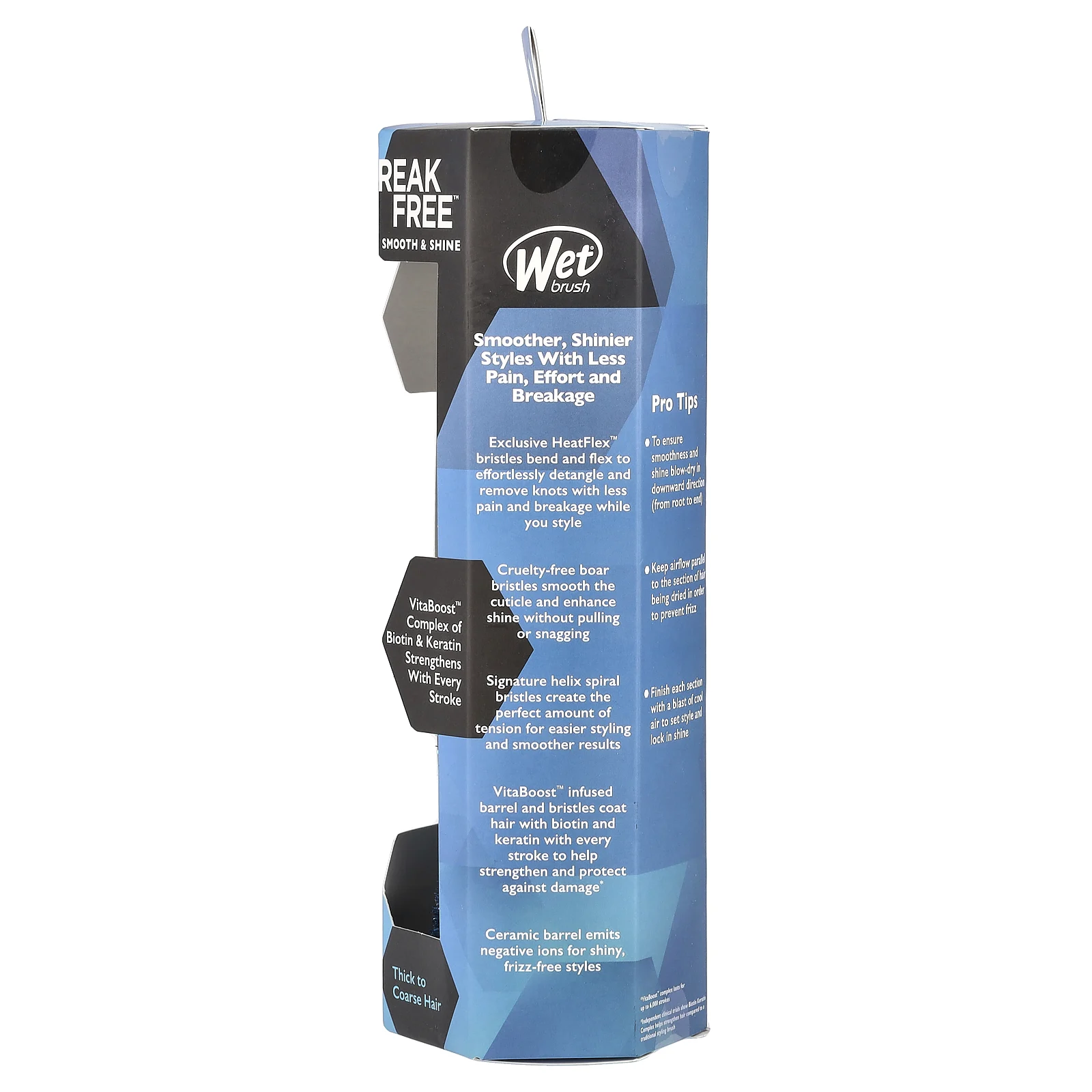 Wet Brush, Круглая кисть для создания гладкости и блеска, для густых / жестких волос, 1 шт.