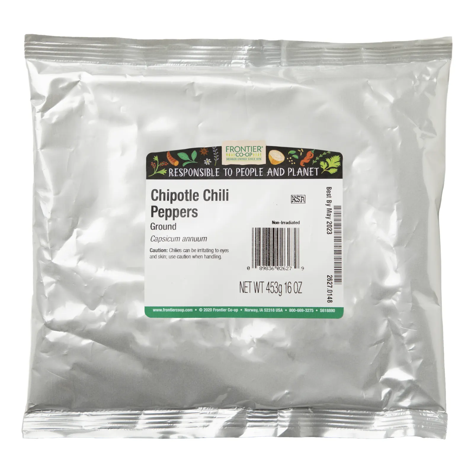 Frontier Co-op, Молотый чили-перец чипотле, 16 унций (453 г)
