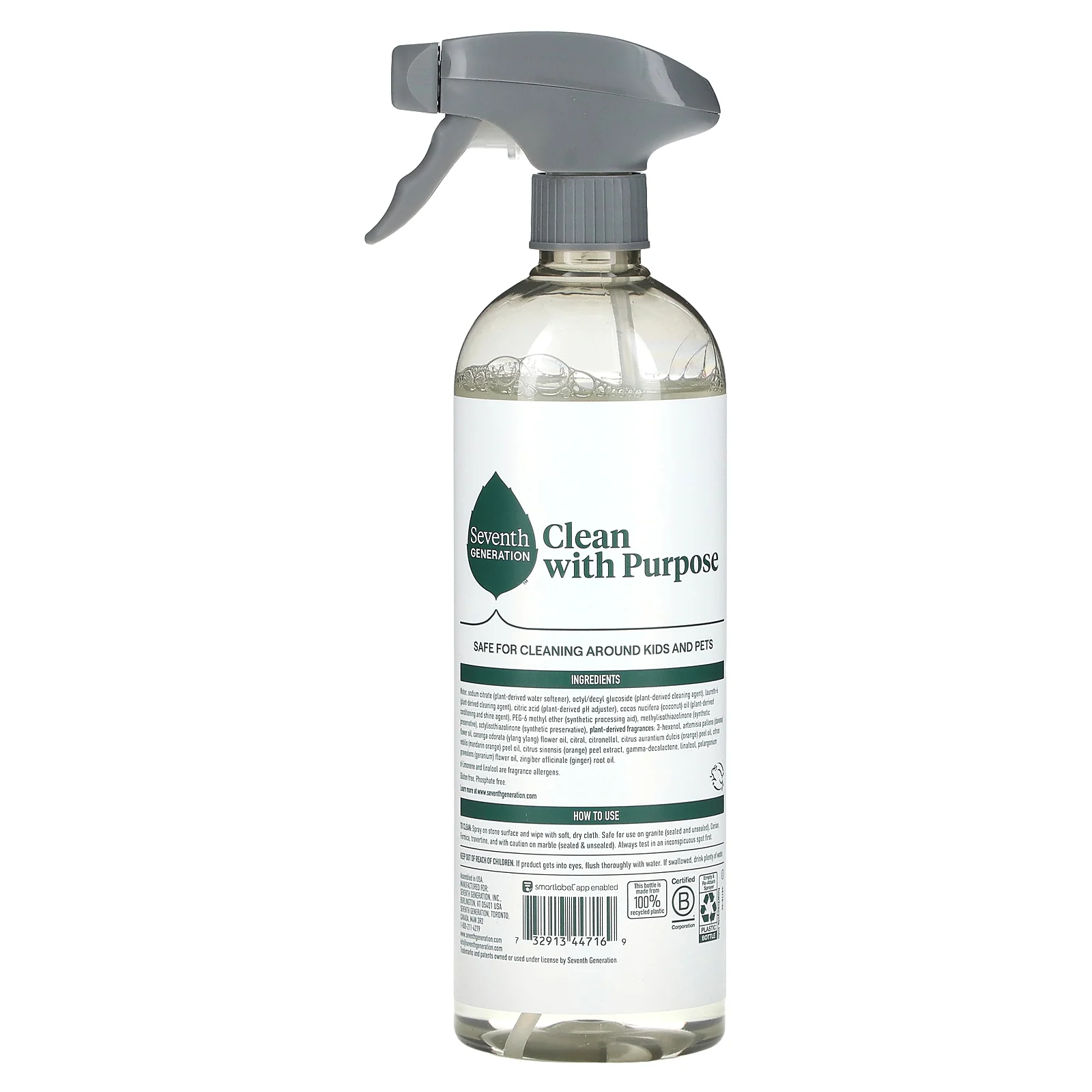 Seventh Generation, очищающее средство для гранита и камня, мандариновый сад, 680 мл (23 жидк. унции)