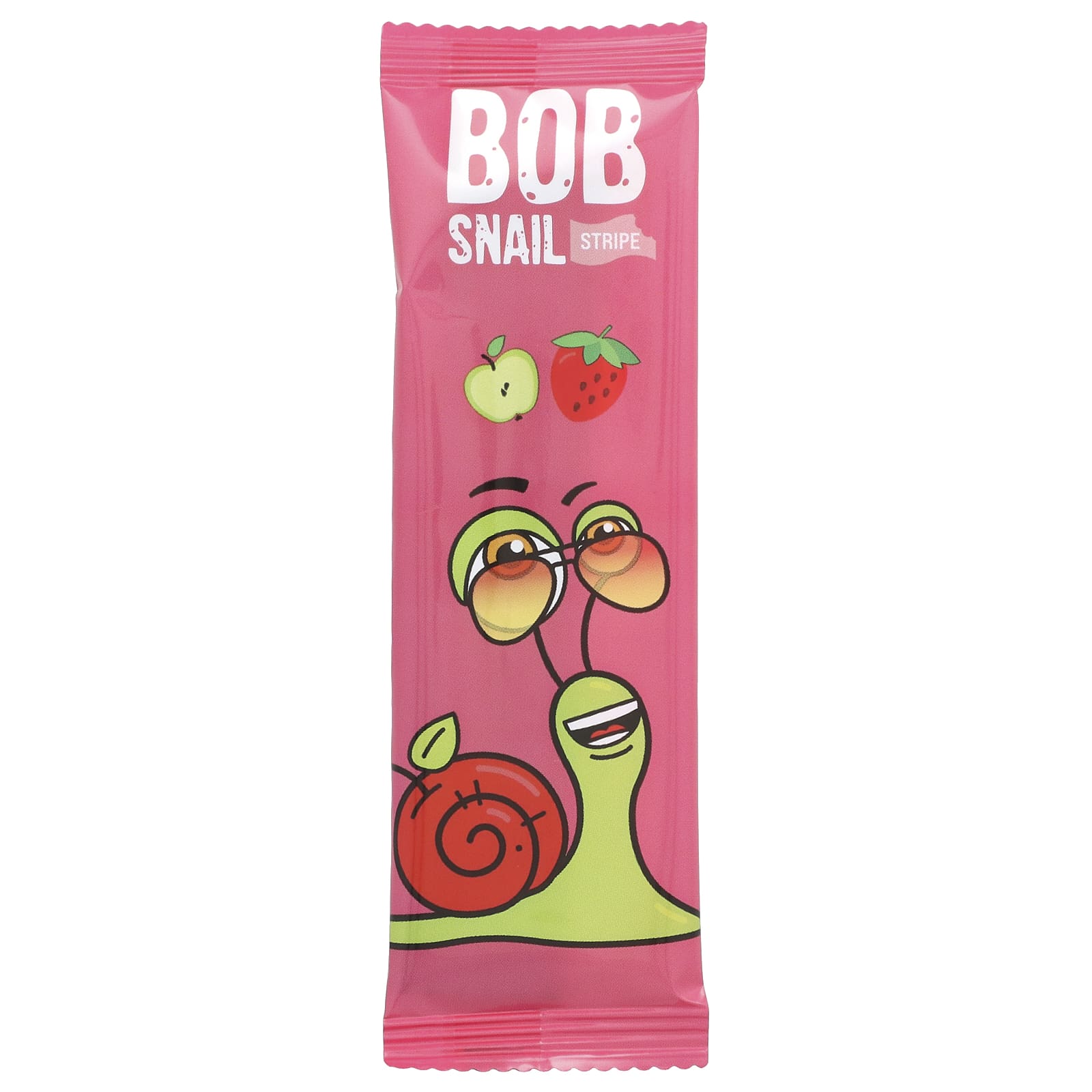 Bob Snail, фруктовая полоска, яблоко и клубника, 6 полосок по 14 г (0,49 унции)