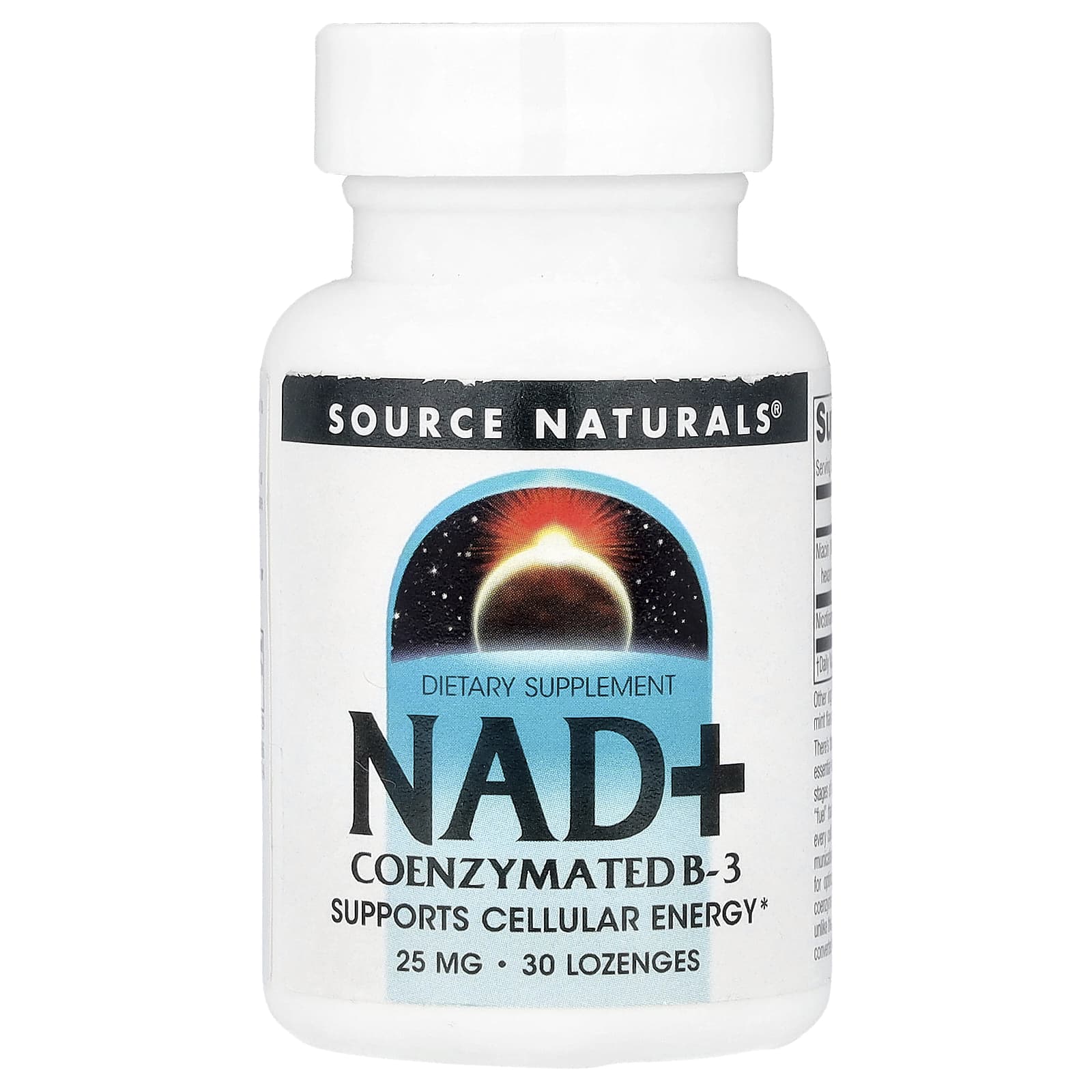 Source Naturals, NAD+, коферментированный витамин B3, 30 пастилок