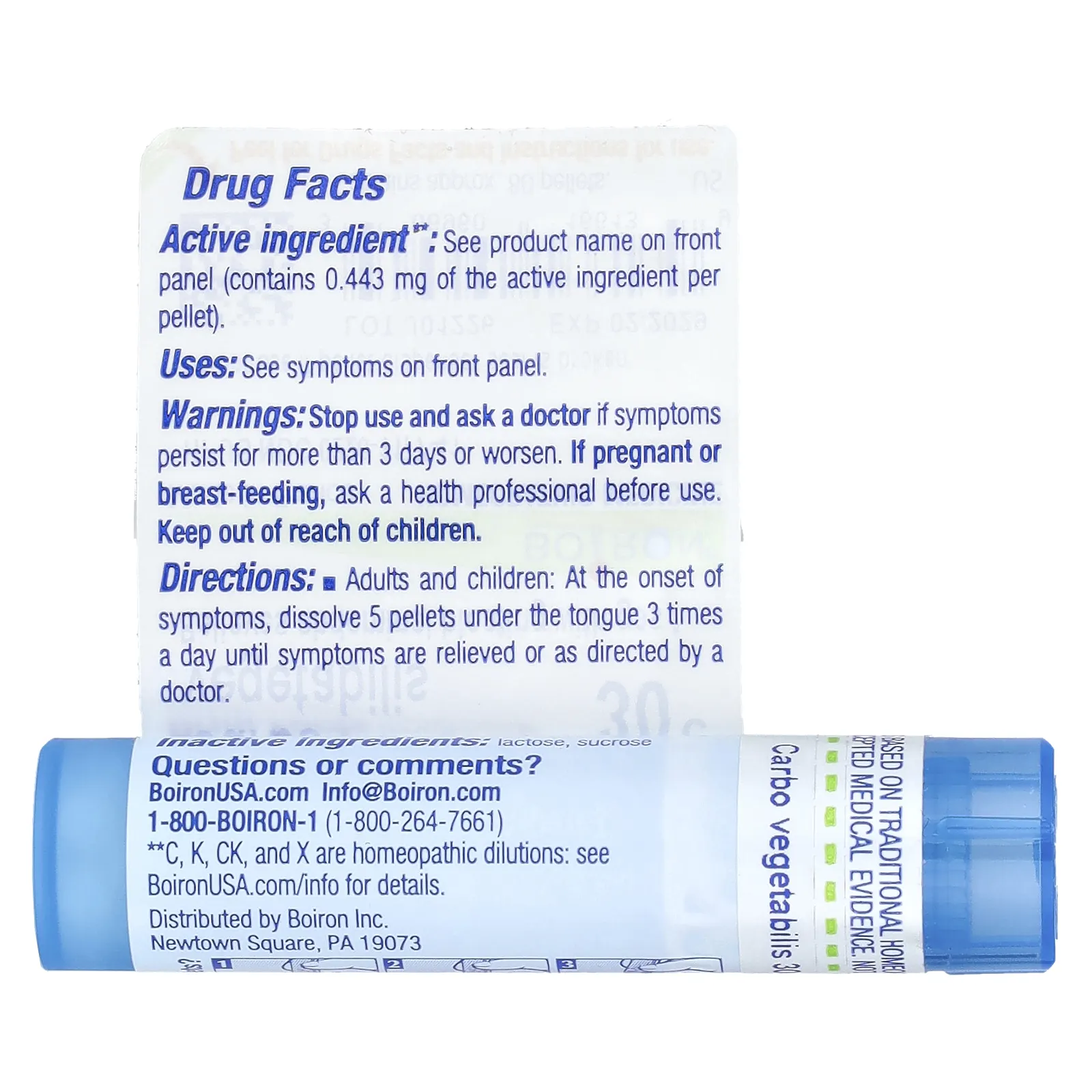 Boiron, Карбо вегетабилис, 30C, прибл. 80 гранул