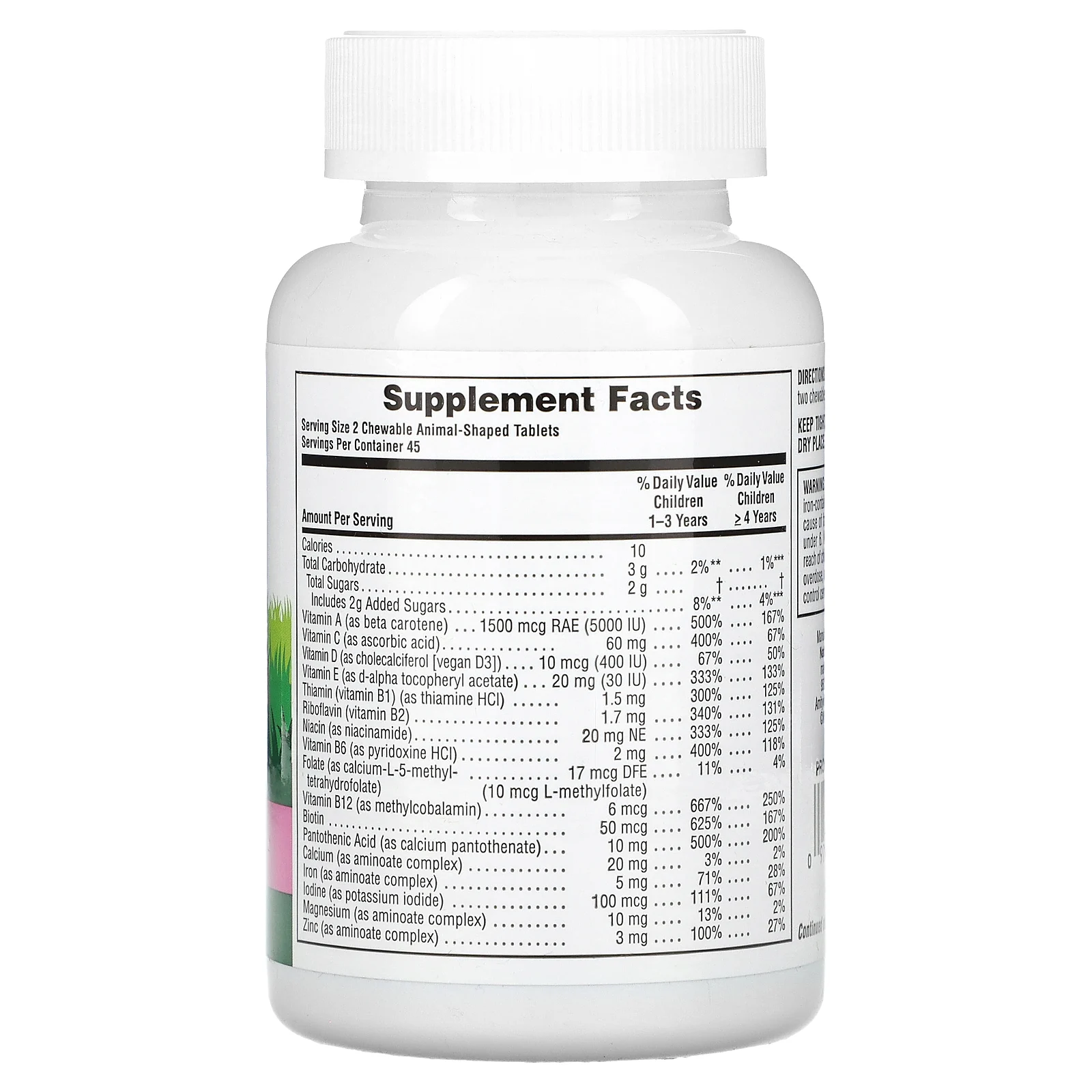 NaturesPlus, Animal Parade, жевательные мультивитамины для детей, со вкусом арбуза, 90 таблеток в форме животных