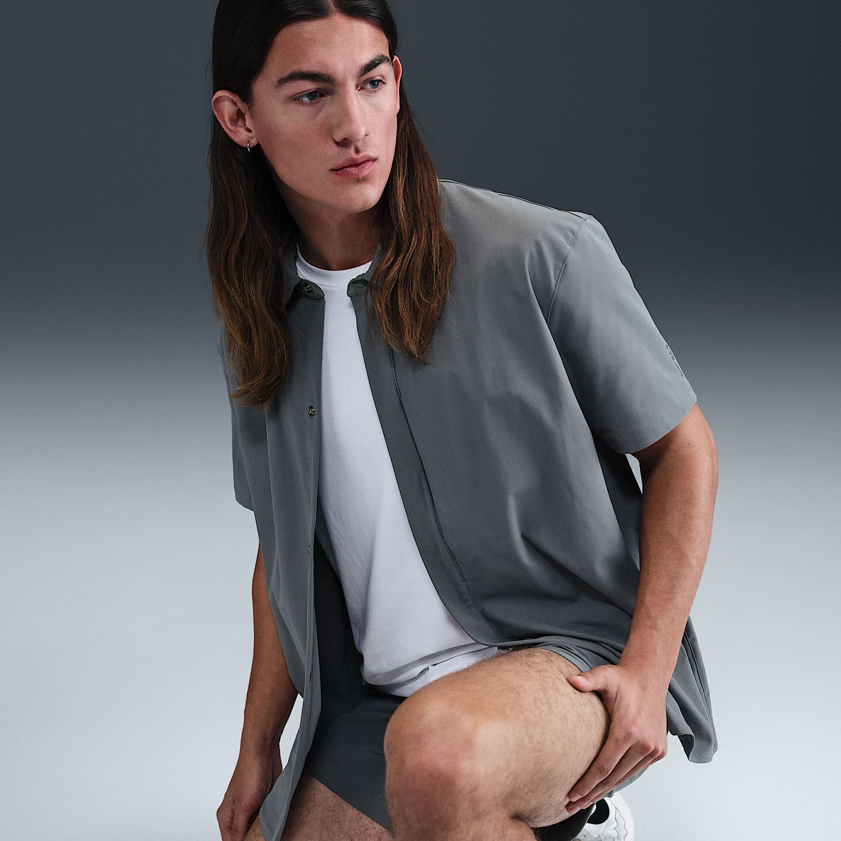 Nike 24.7 PerfectStretch Men's Dri-FIT Short-Sleeve Button-Down Top