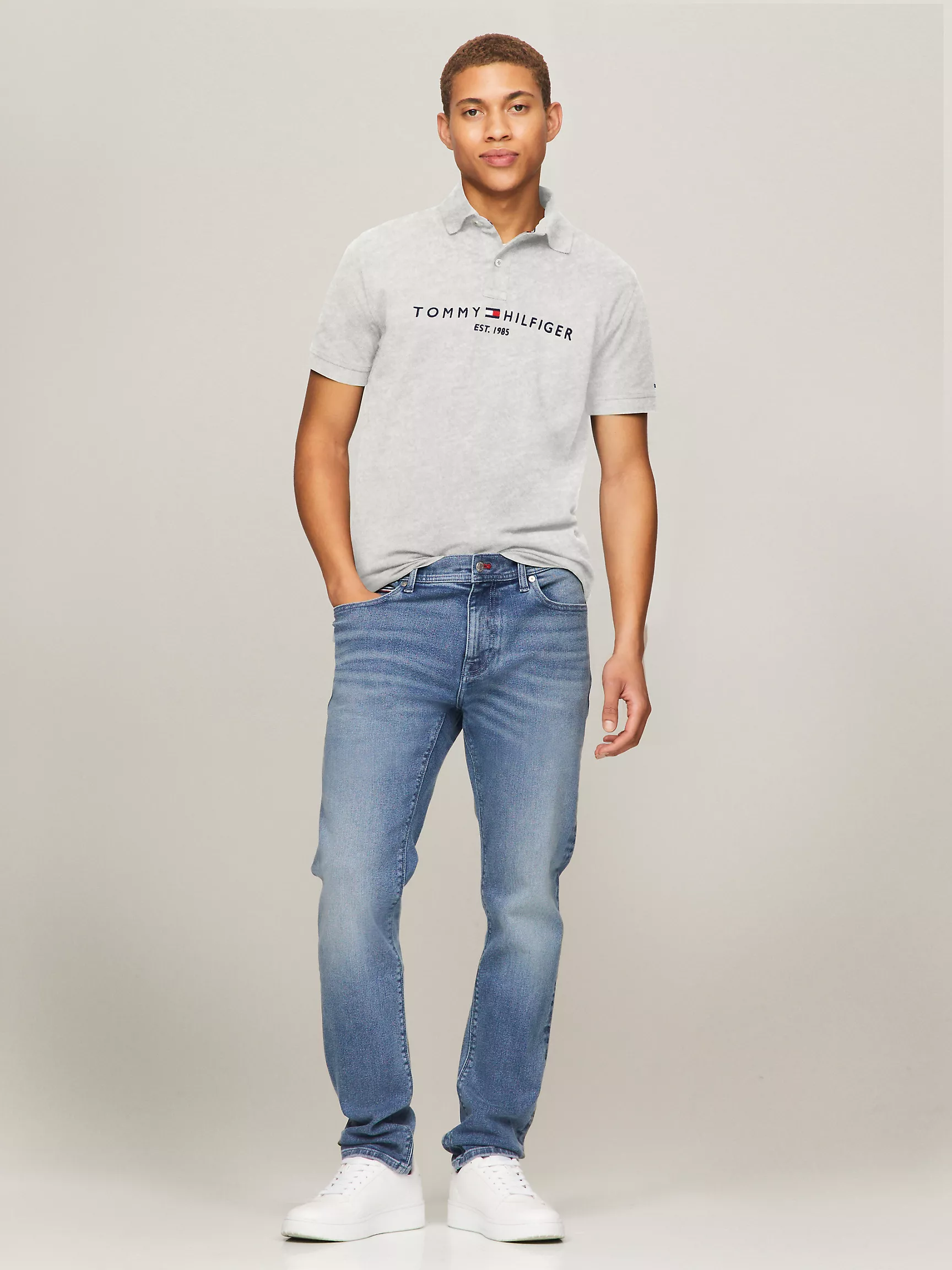 Мужское поло Tommy Hilfiger, Поло с вышитым графическим логотипом Tommy