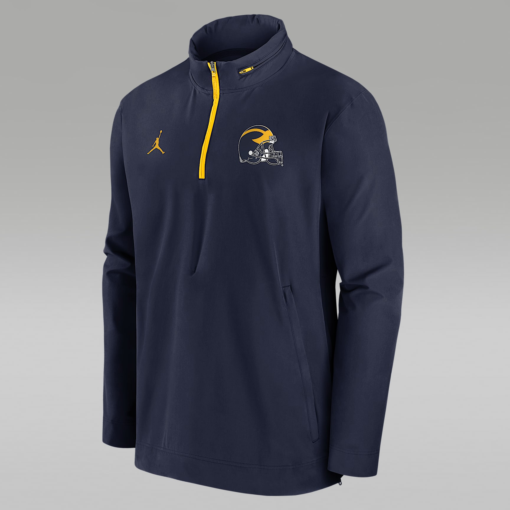 Michigan Wolverines Sideline Coach Men's Nike College 1/2-Zip Hooded Jacket