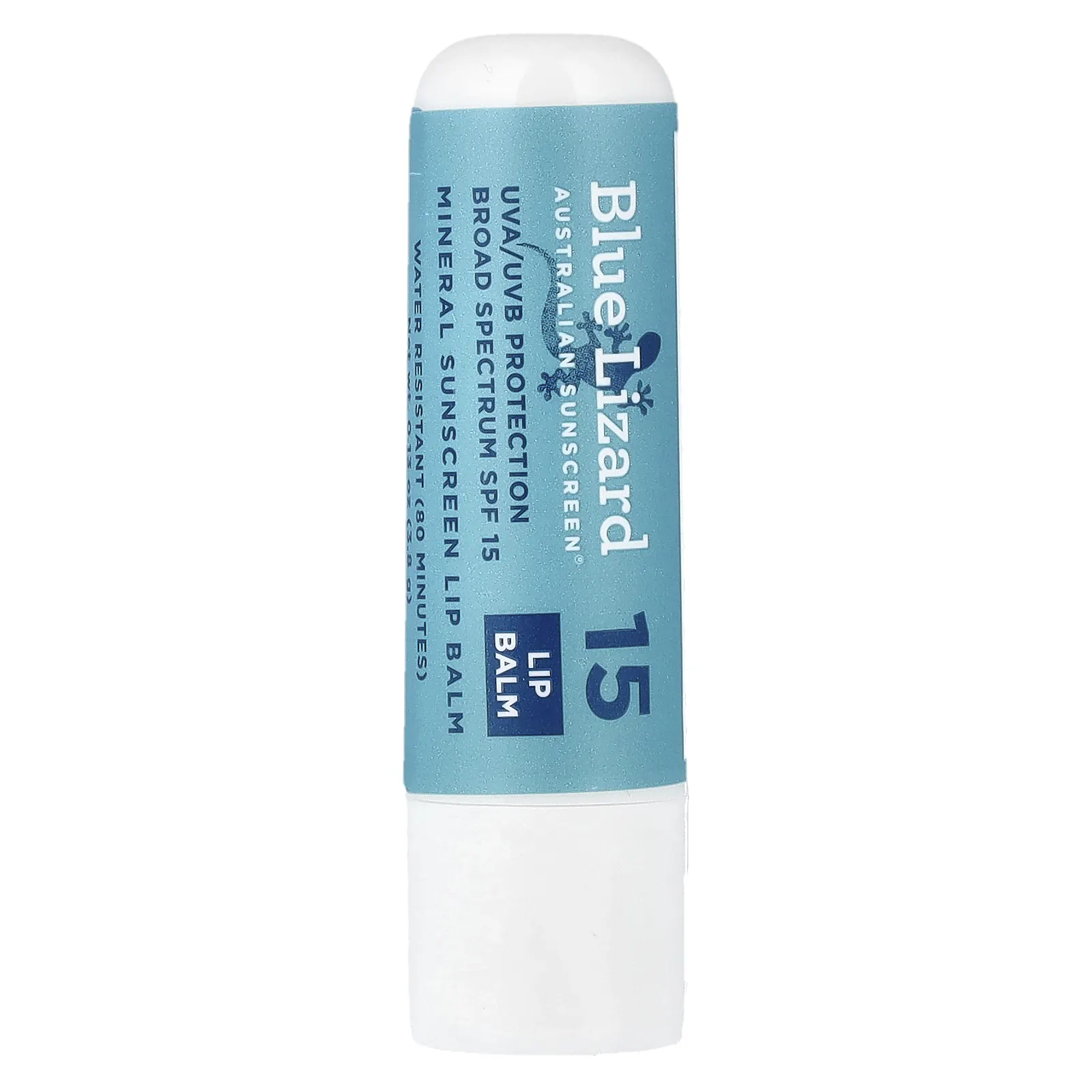 Blue Lizard Australian Sunscreen, солнцезащитный бальзам для губ, SPF 15, натуральный кокос, 3,8 г (0,13 унции)