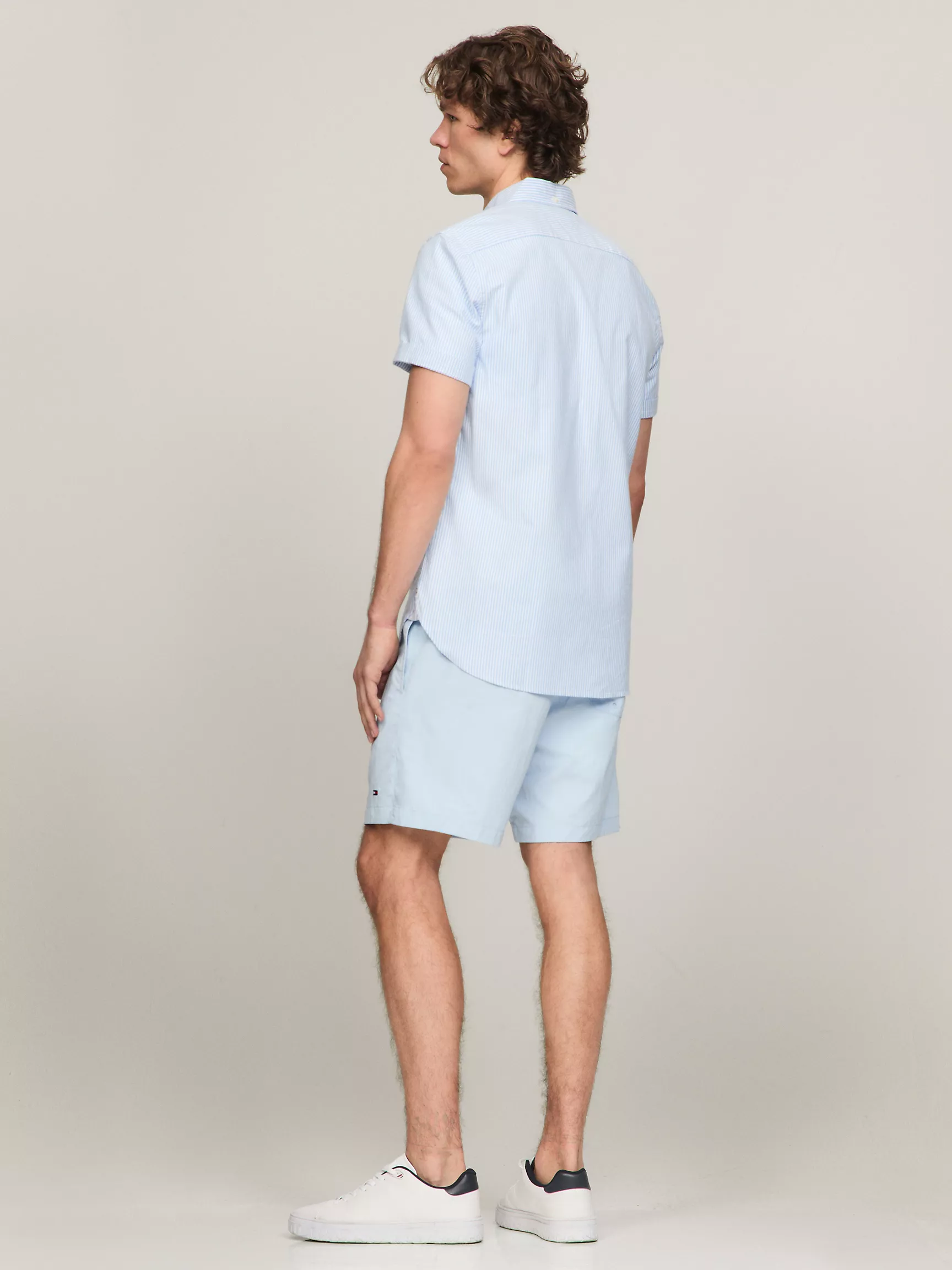 Мужская рубашка Tommy Hilfiger, Рубашка из оксфорда в полоску с короткими рукавами