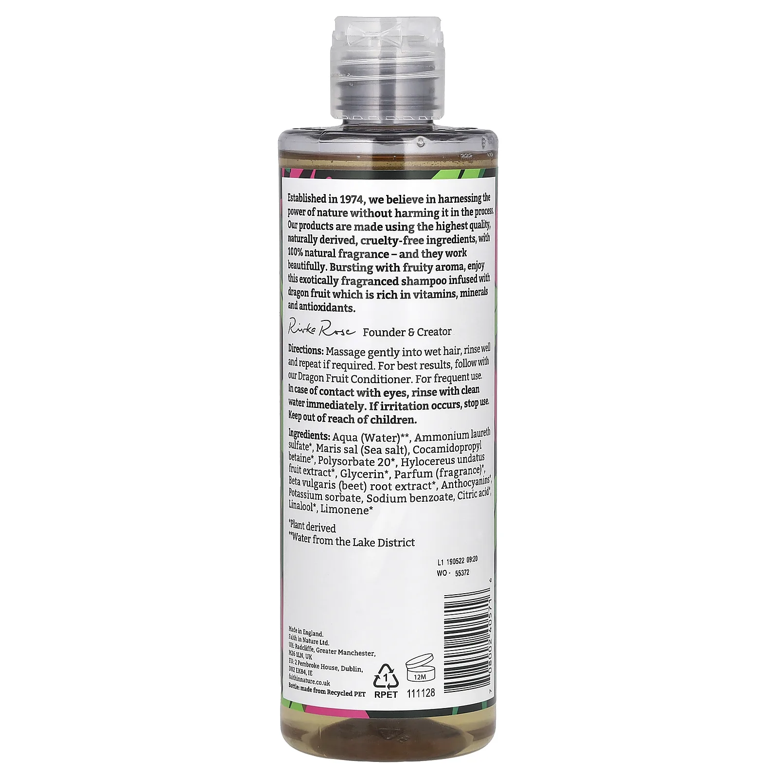 Faith in Nature, Шампунь, драконий фрукт, 400 мл (13,5 жидк. Унции)