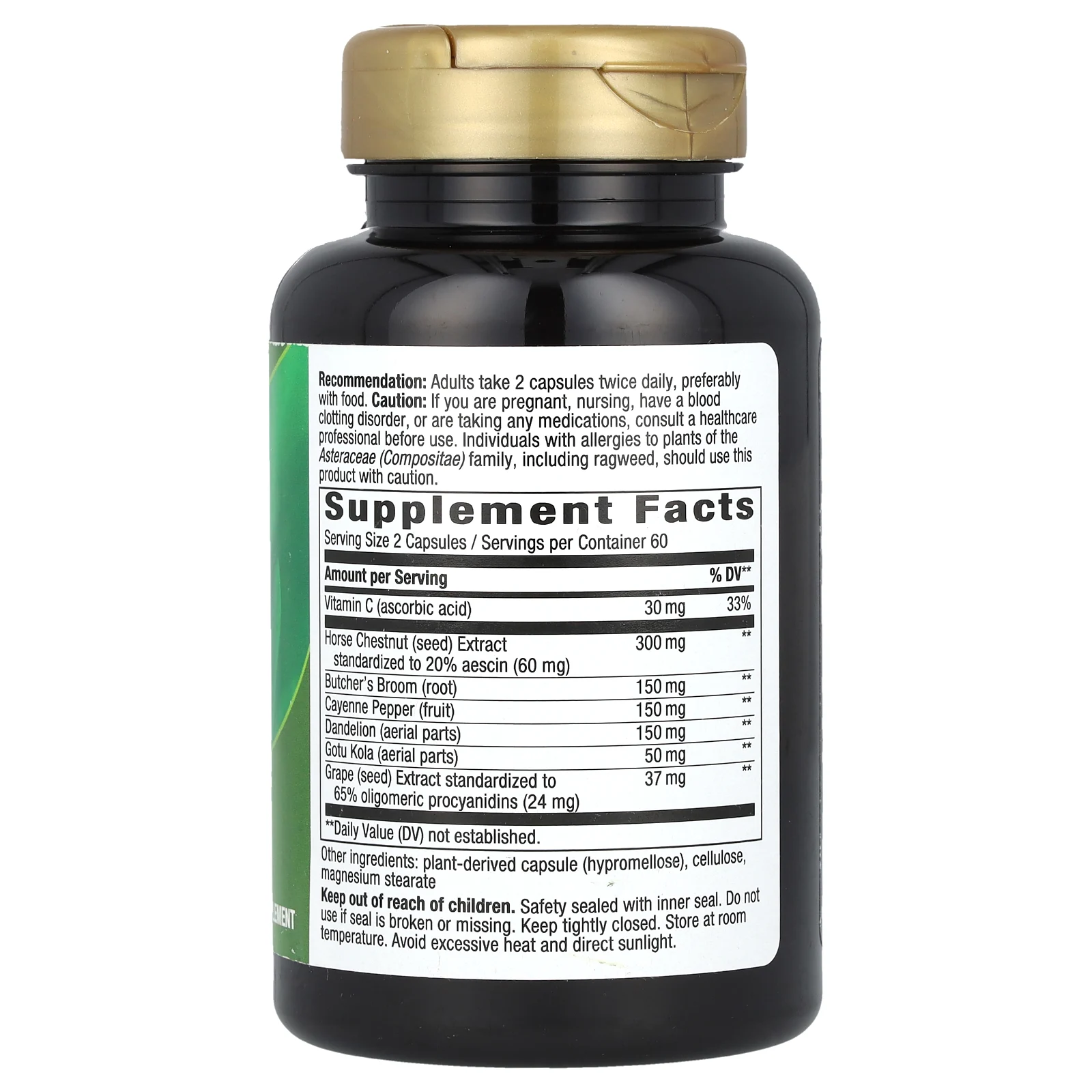 Nature's Way, Leg Veins, смесь премиального качества, 120 веганских капсул