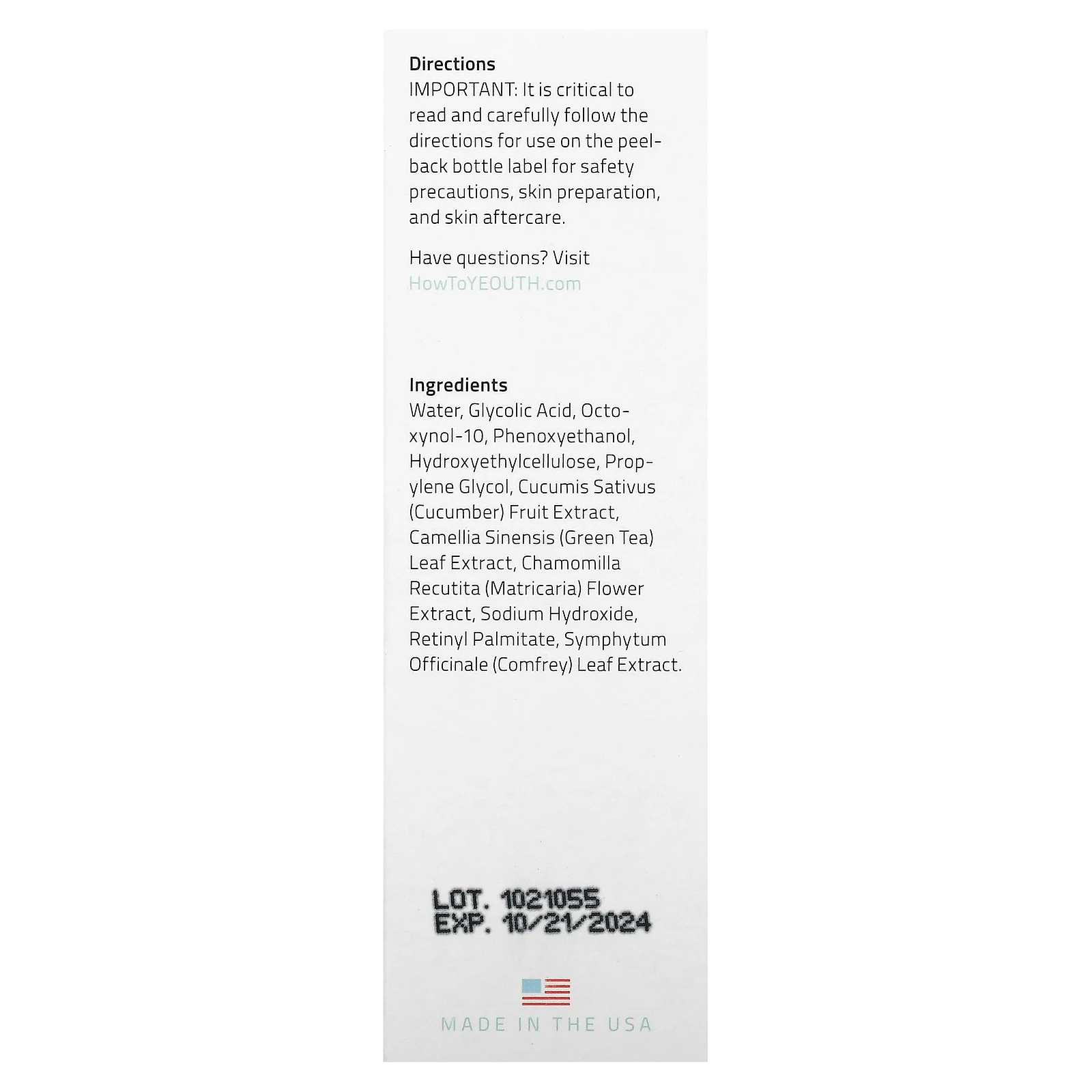 Yeouth, гель-пилинг с 30% гликолевой кислотой, 60 мл (2 жидк. унции)