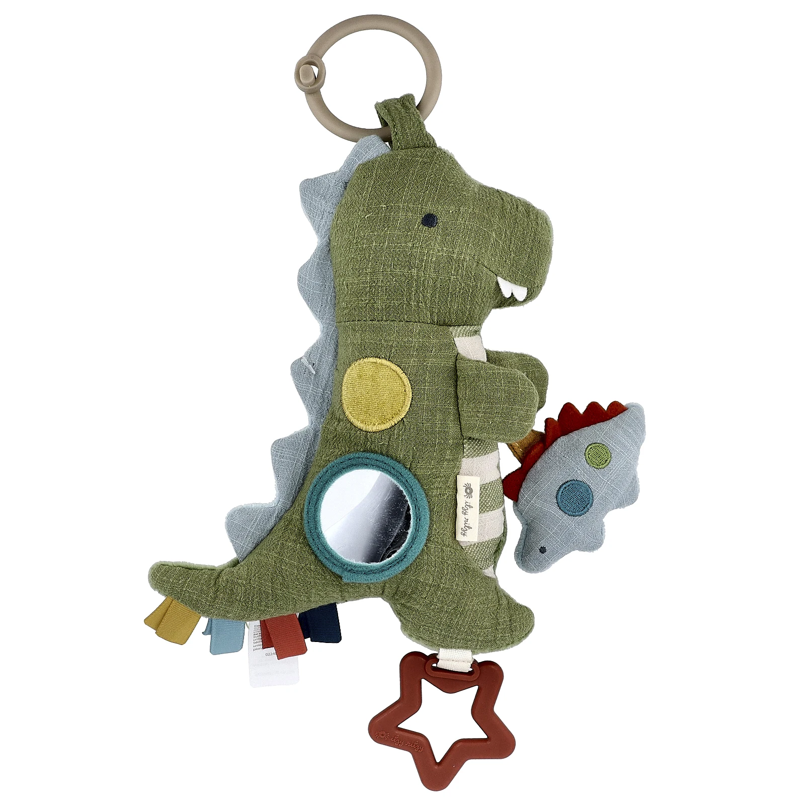itzy ritzy, Bitzy Traveler™, игрушка для развития чувств, для детей от 0 месяцев, динозавр, 1 шт.