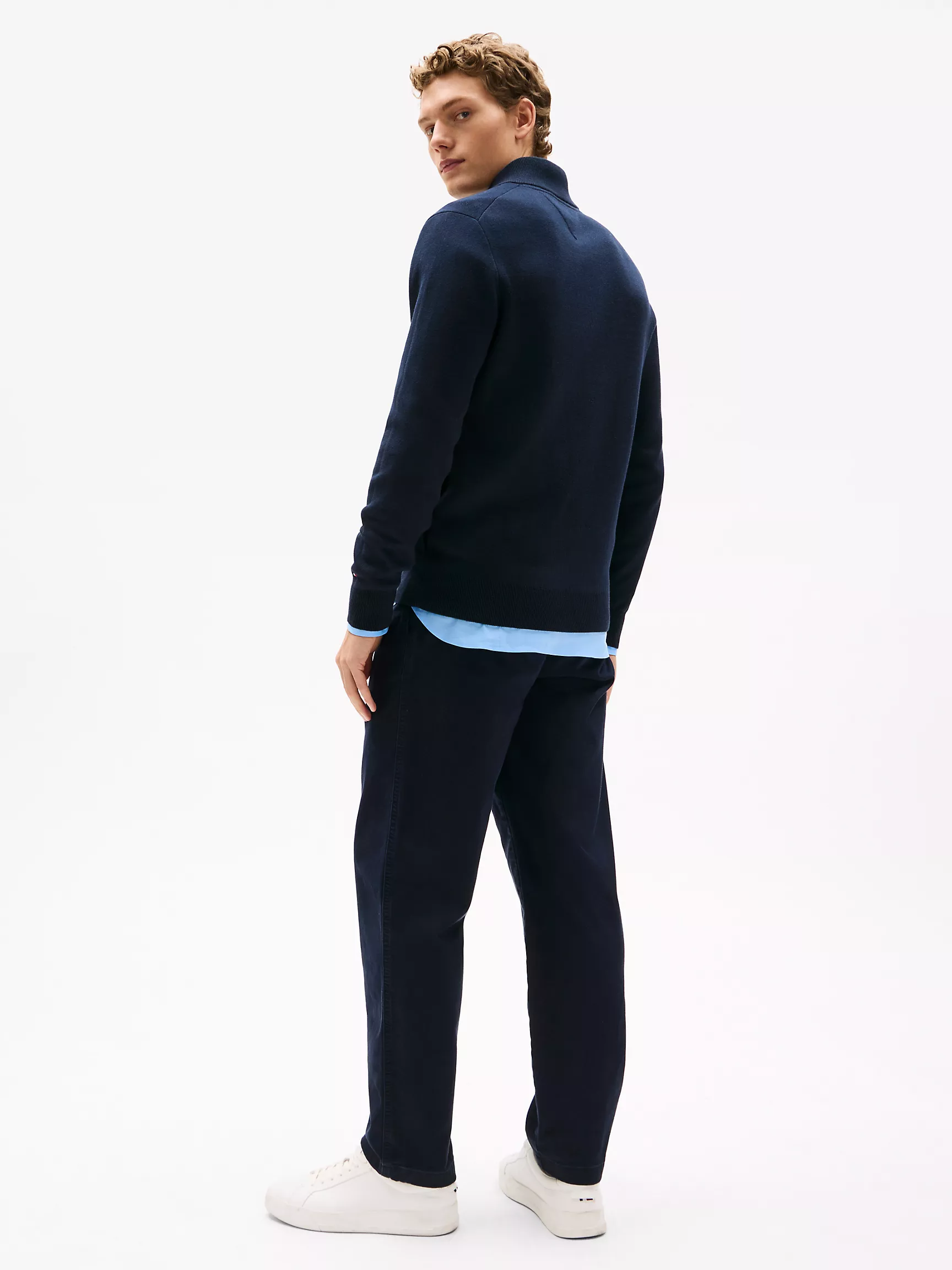 Мужской свитер Tommy Hilfiger, Хлопковый бейсбольный кардиган на молнии