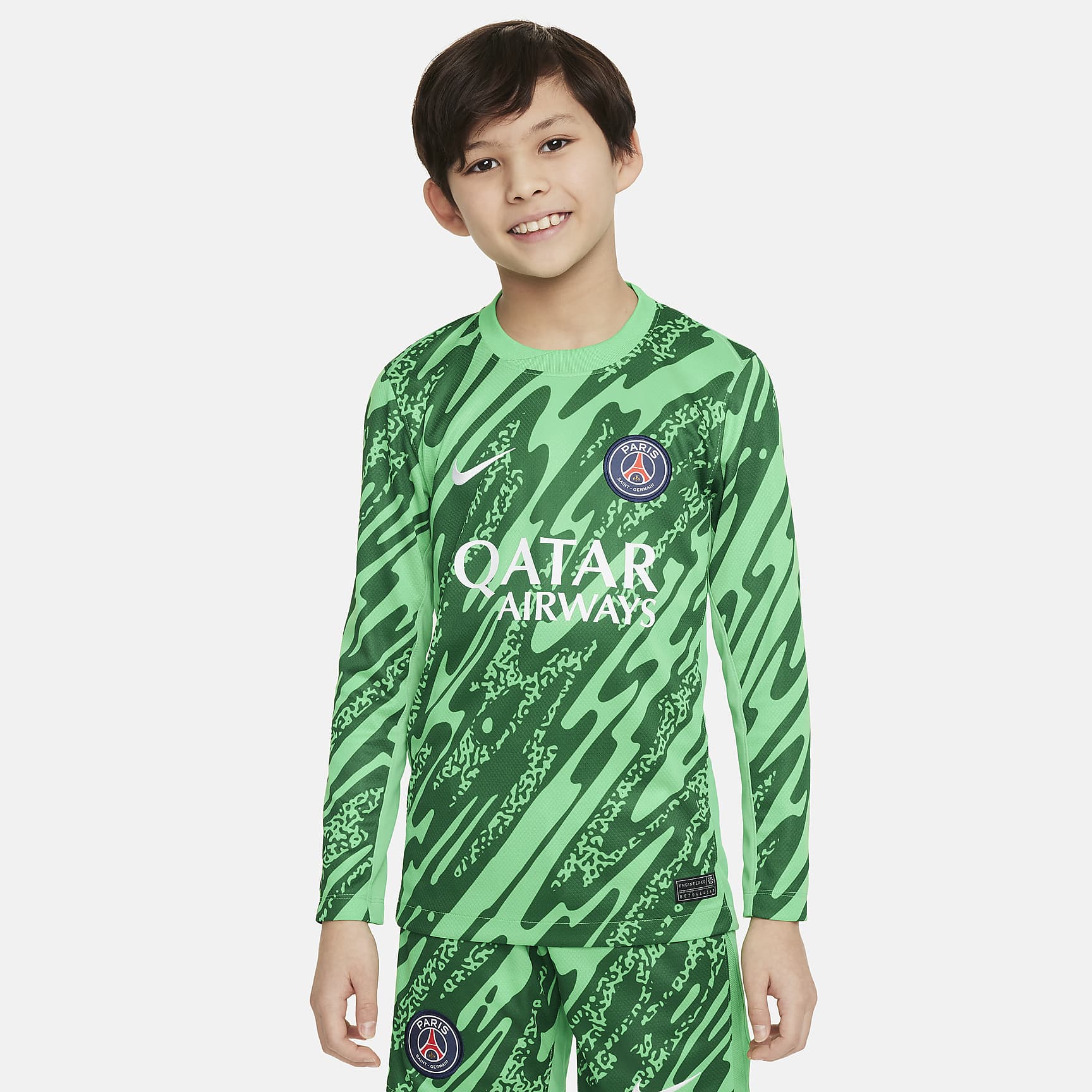 Paris Saint-Germain 2024 Stadium Goalkeeper Big Kids' Nike Dri-FIT Soccer Replica Jersey