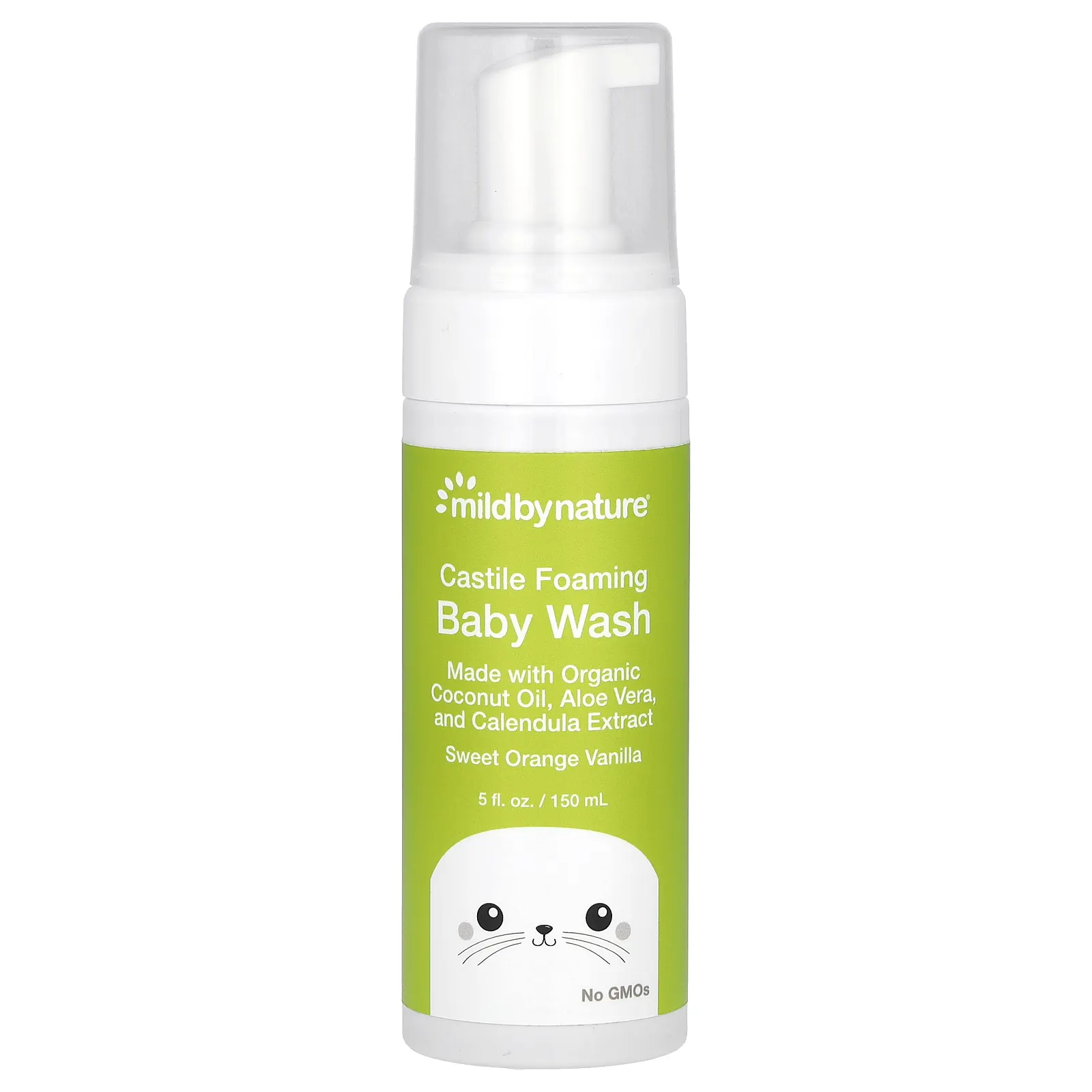 Mild By Nature, детская кастильская пена для душа, сладкий апельсин и ваниль, 148 мл (5 жидк. унций)