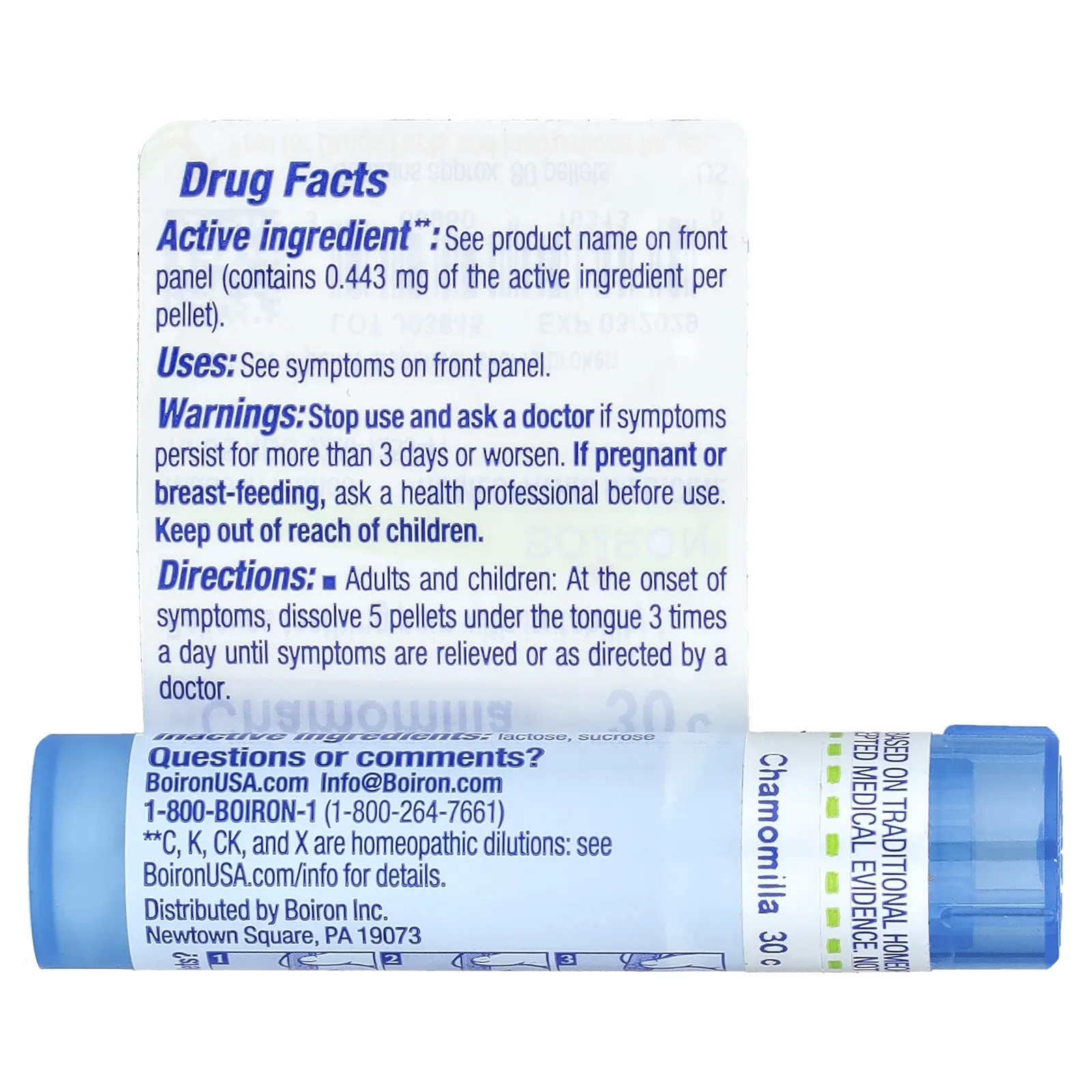 Boiron, Ромашка, 30С, прибл. 80 гранул