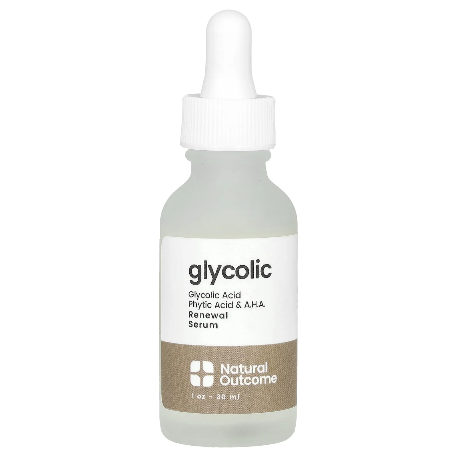 Natural Outcome, Glycolic, восстанавливающая сыворотка, без отдушек, 30 мл (1 унция)