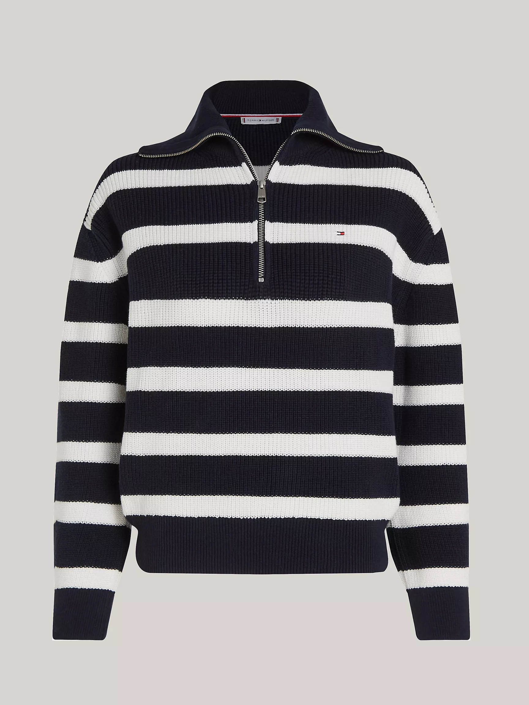Женский свитер Tommy Hilfiger, Свободный свитер на молнии