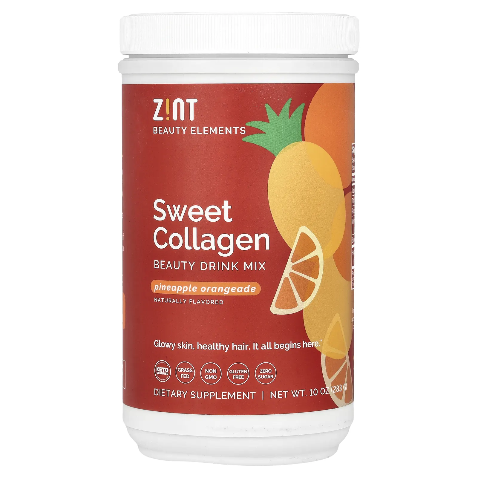Zint, Sweet Collagen, ананас и апельсин, 283 г (10 унций)