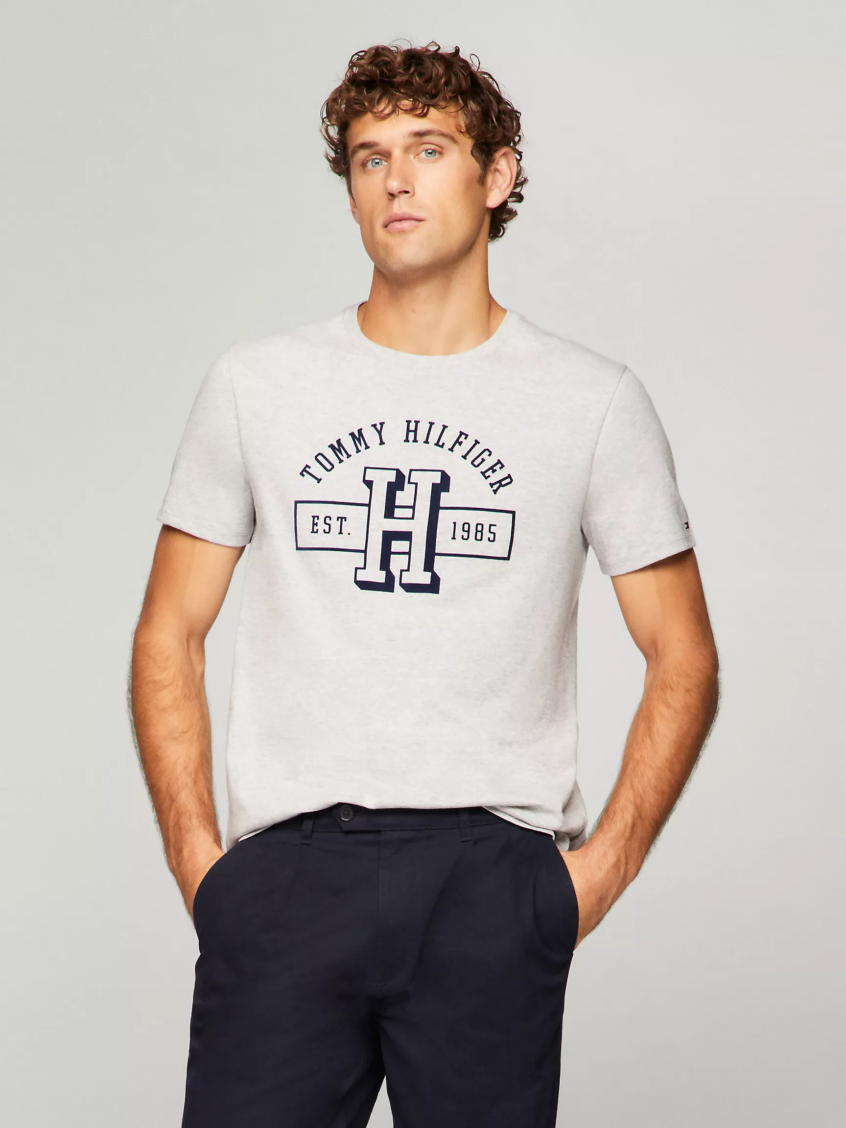 Мужская футболка Tommy Hilfiger, Футболка с логотипом Hilfiger Established