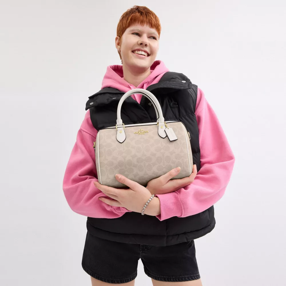 Сумка COACH Rowan Satchel Bag In Signature Canvas