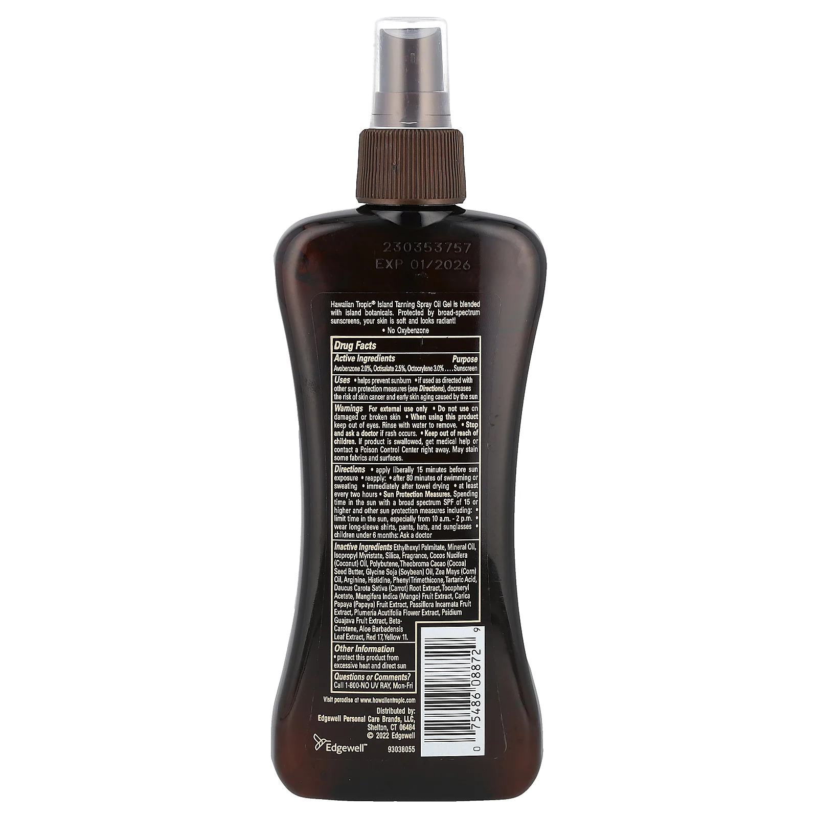 Hawaiian Tropic, Protective Tanning, солнцезащитное масло-спрей, SPF 15, 236 мл (8 жидк. унц.)